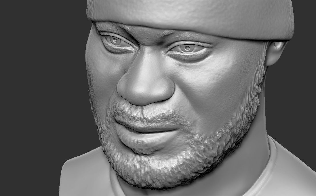 Ghostface Killah bust for 3D printing 3D print model_22