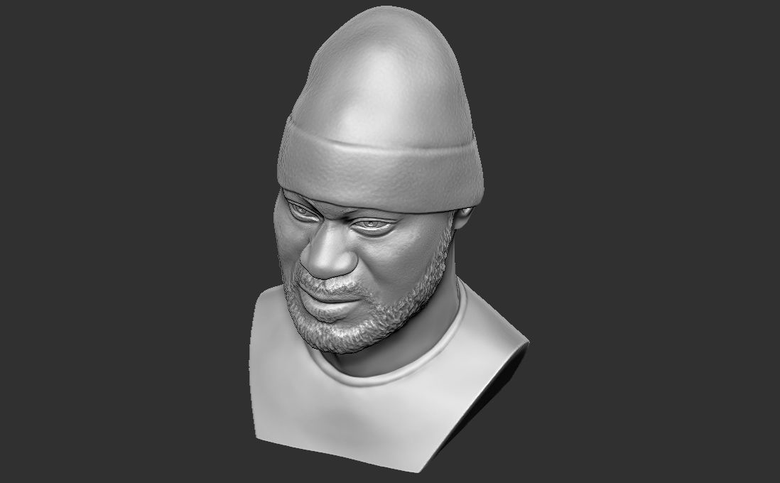 Ghostface Killah bust for 3D printing 3D print model_27