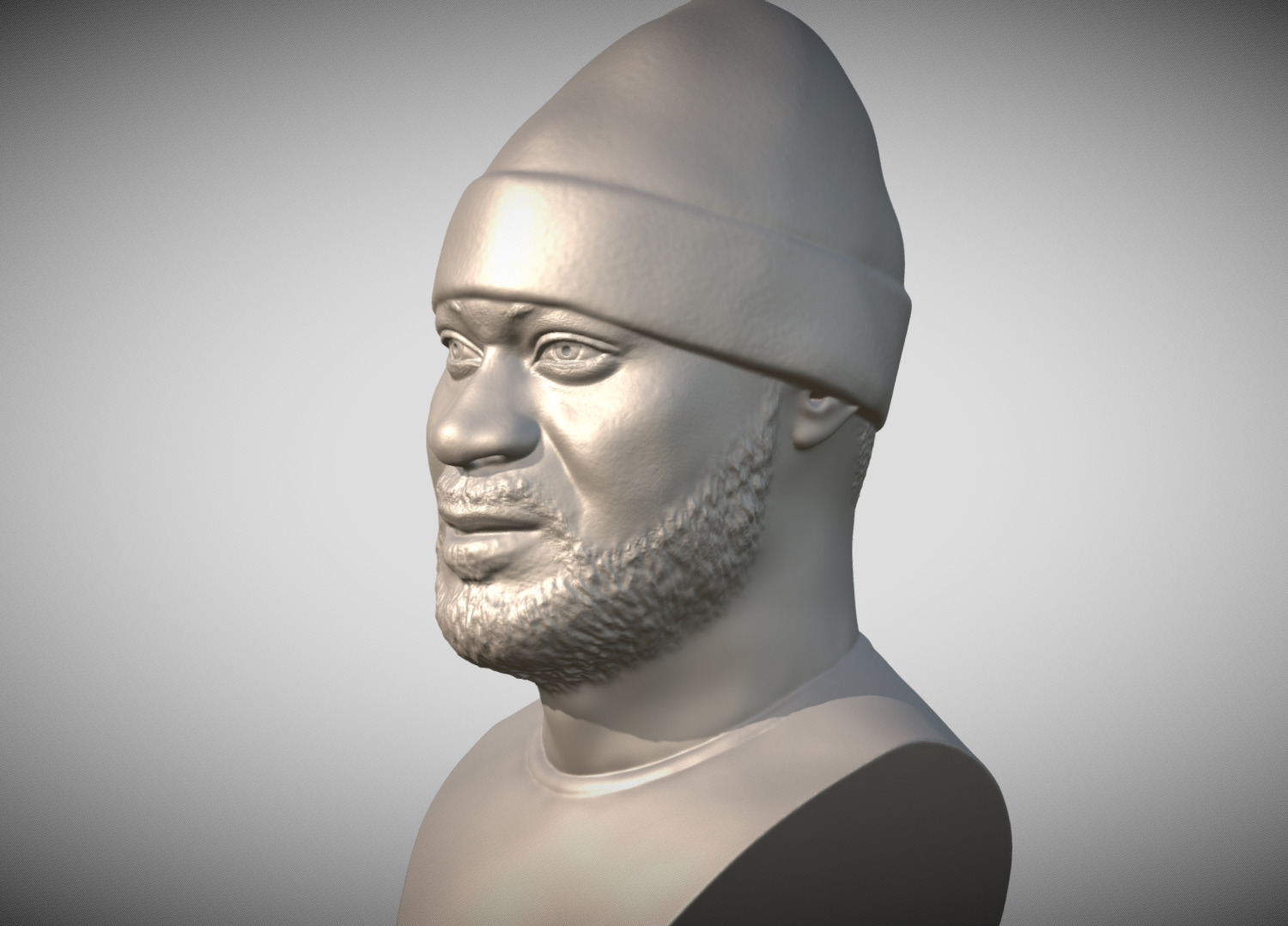 Ghostface Killah bust for 3D printing 3D print model_3