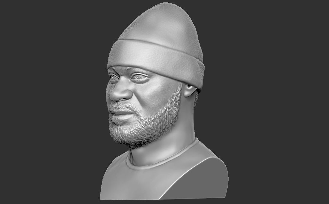 Ghostface Killah bust for 3D printing 3D print model_8
