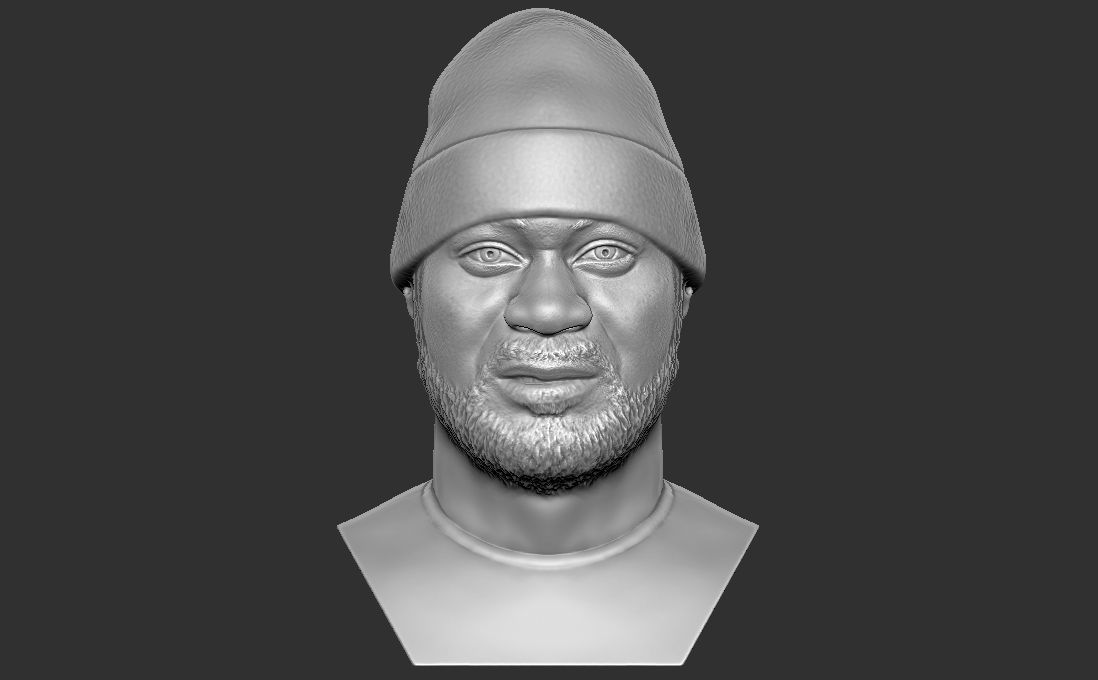 Ghostface Killah bust for 3D printing 3D print model_5