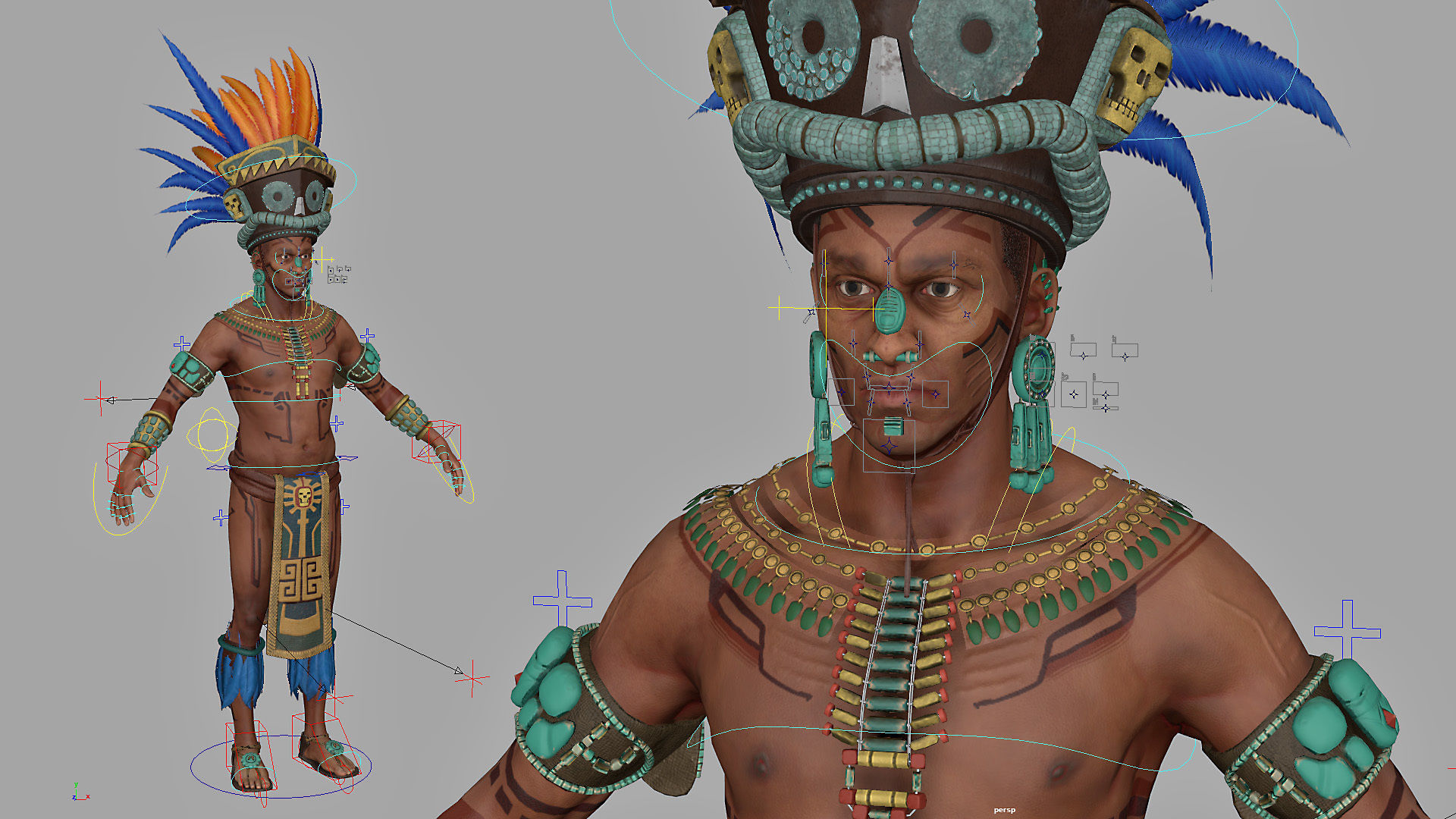 Aztec Priest - Game Ready Model Low-poly 3D model_9
