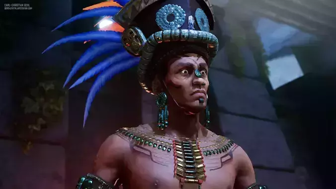 Aztec Priest - Game Ready Model Low-poly 3D model