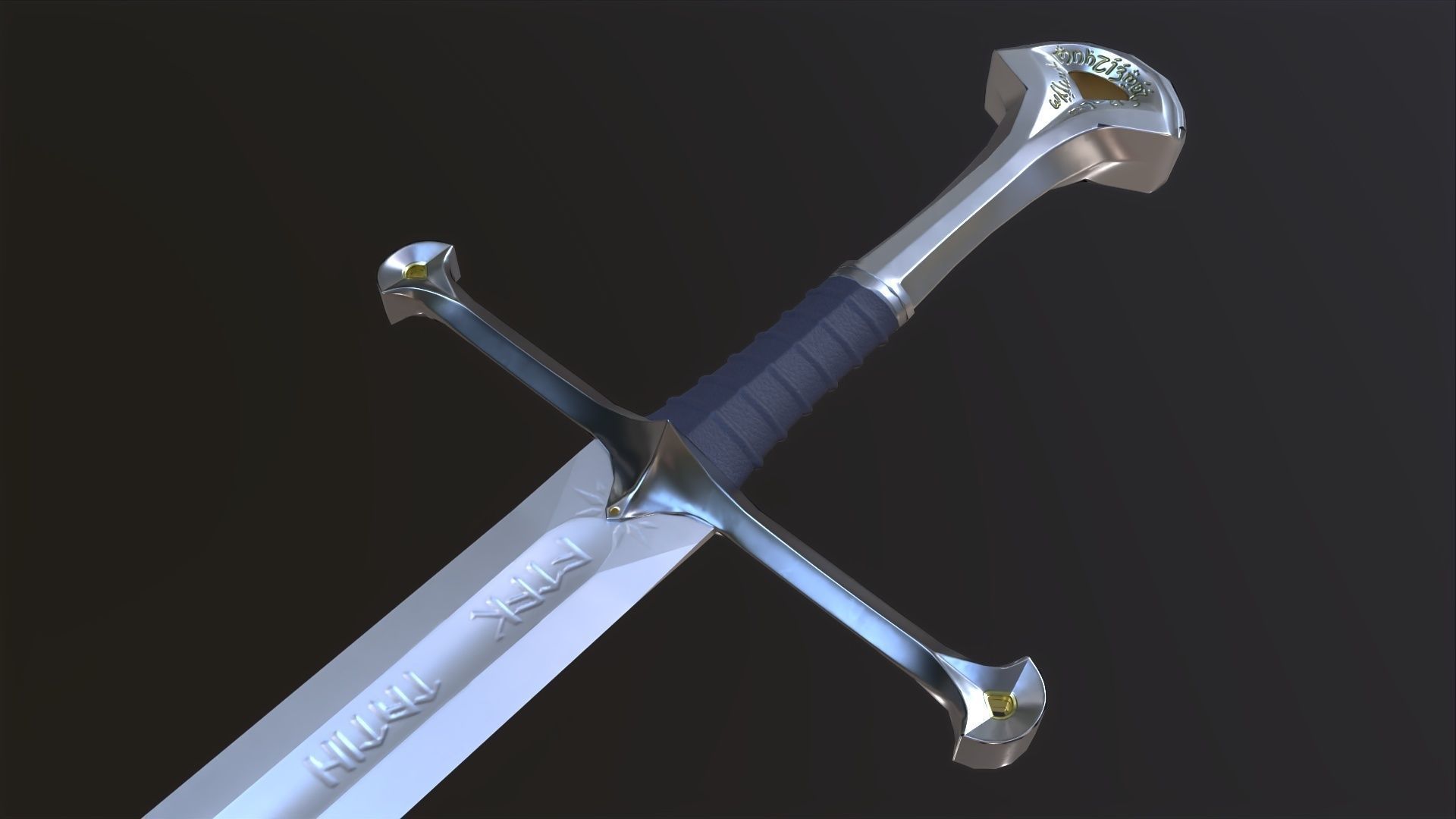 Anduril - Flame of the West Low-poly 3D model_19