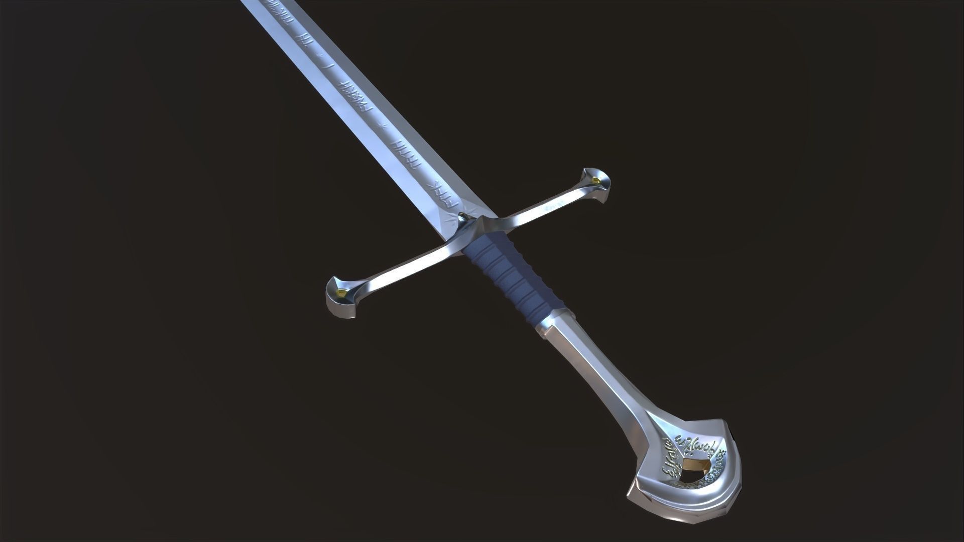 Anduril - Flame of the West Low-poly 3D model_4