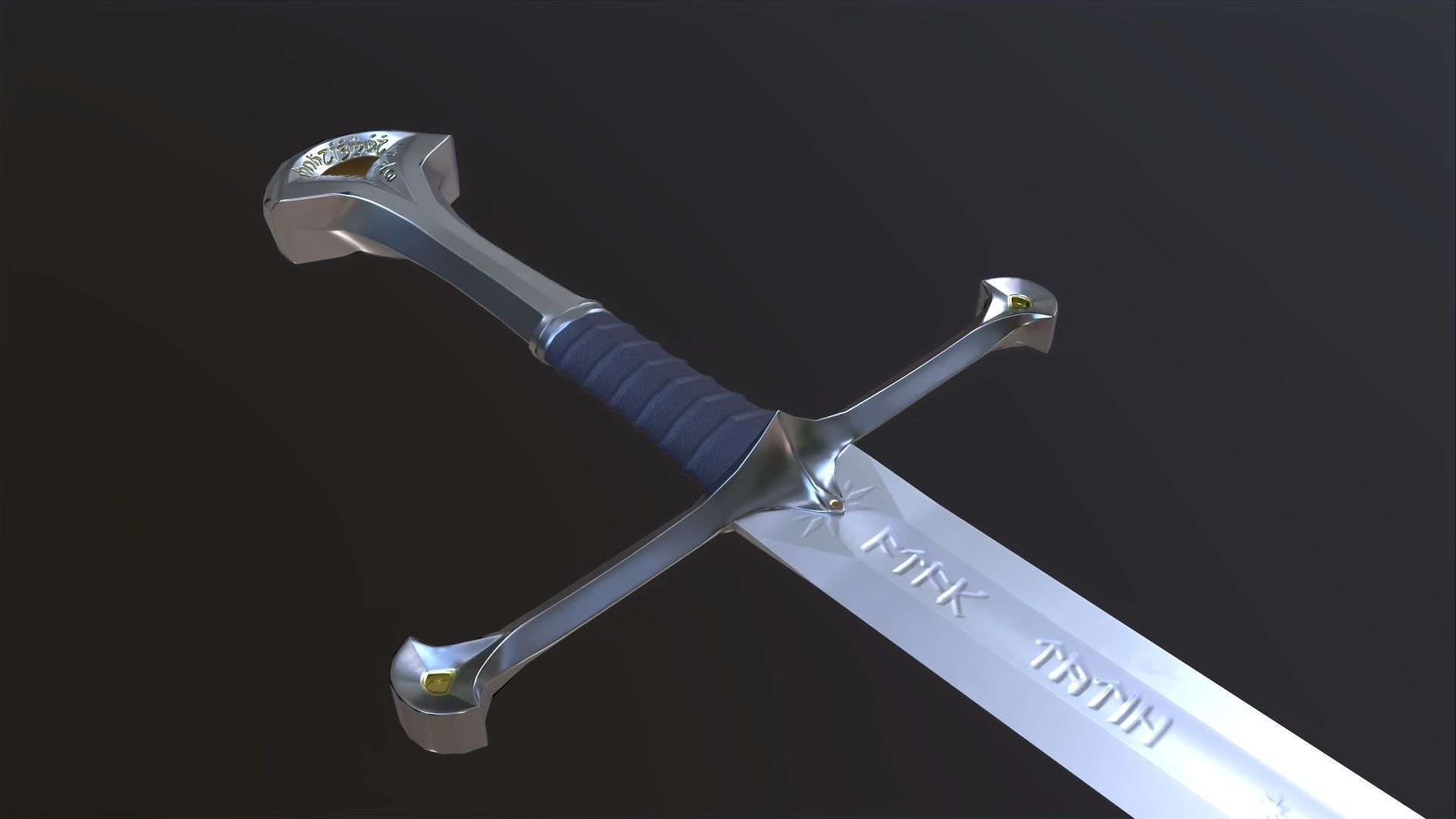 Anduril - Flame of the West Low-poly 3D model_21