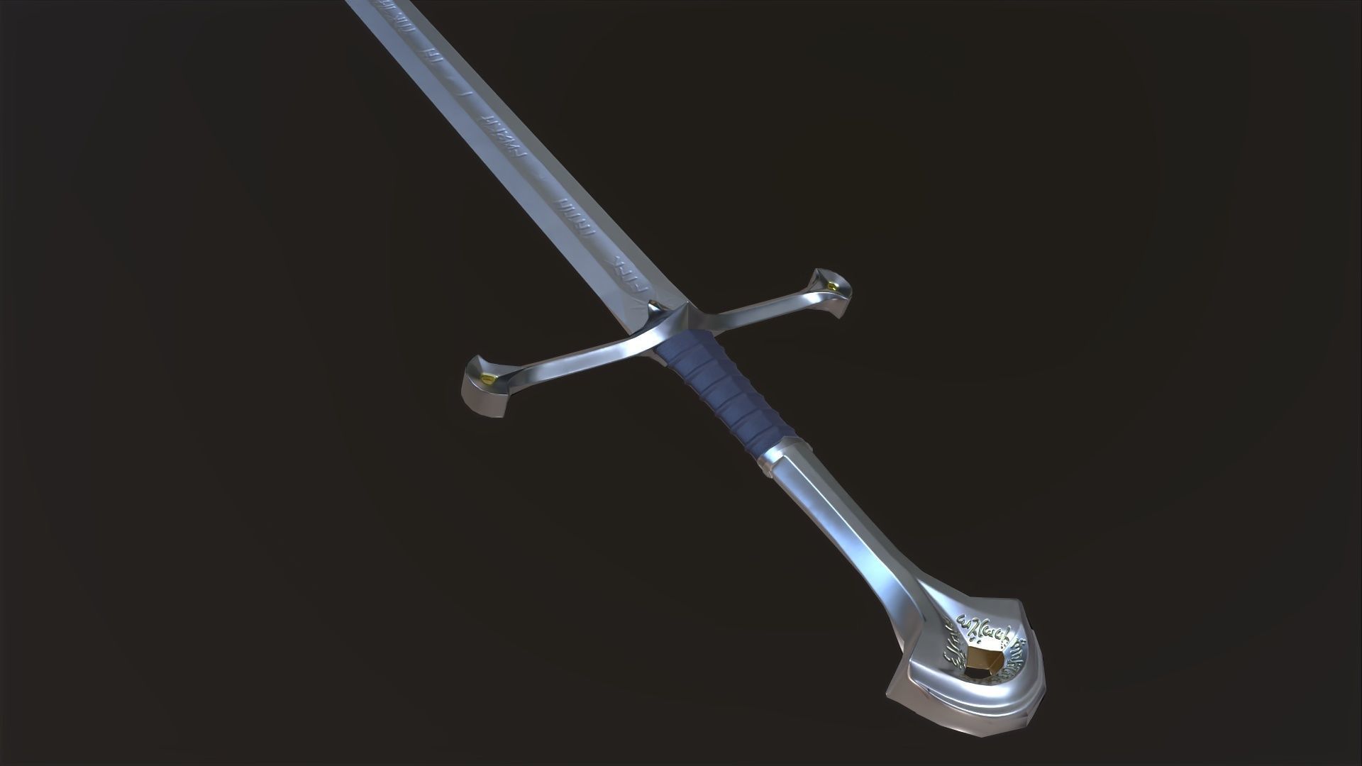 Anduril - Flame of the West Low-poly 3D model_5