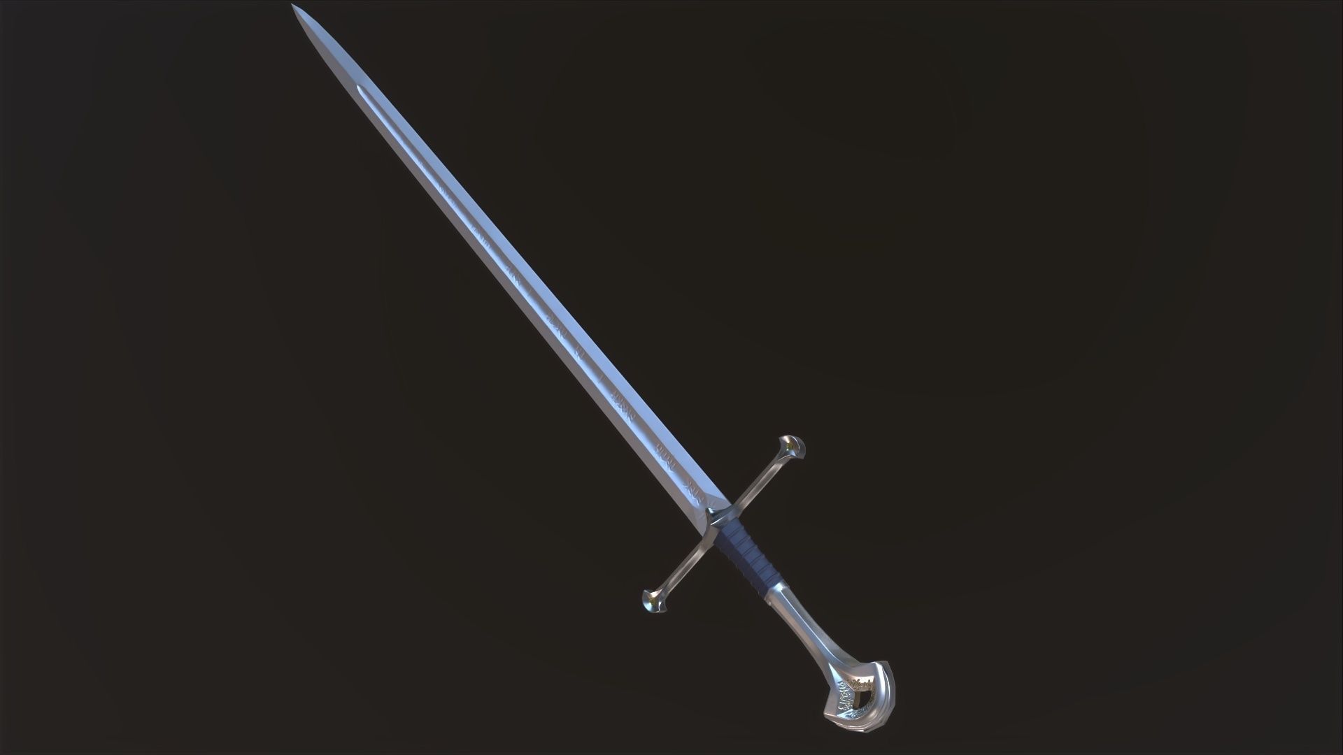 Anduril - Flame of the West Low-poly 3D model_10