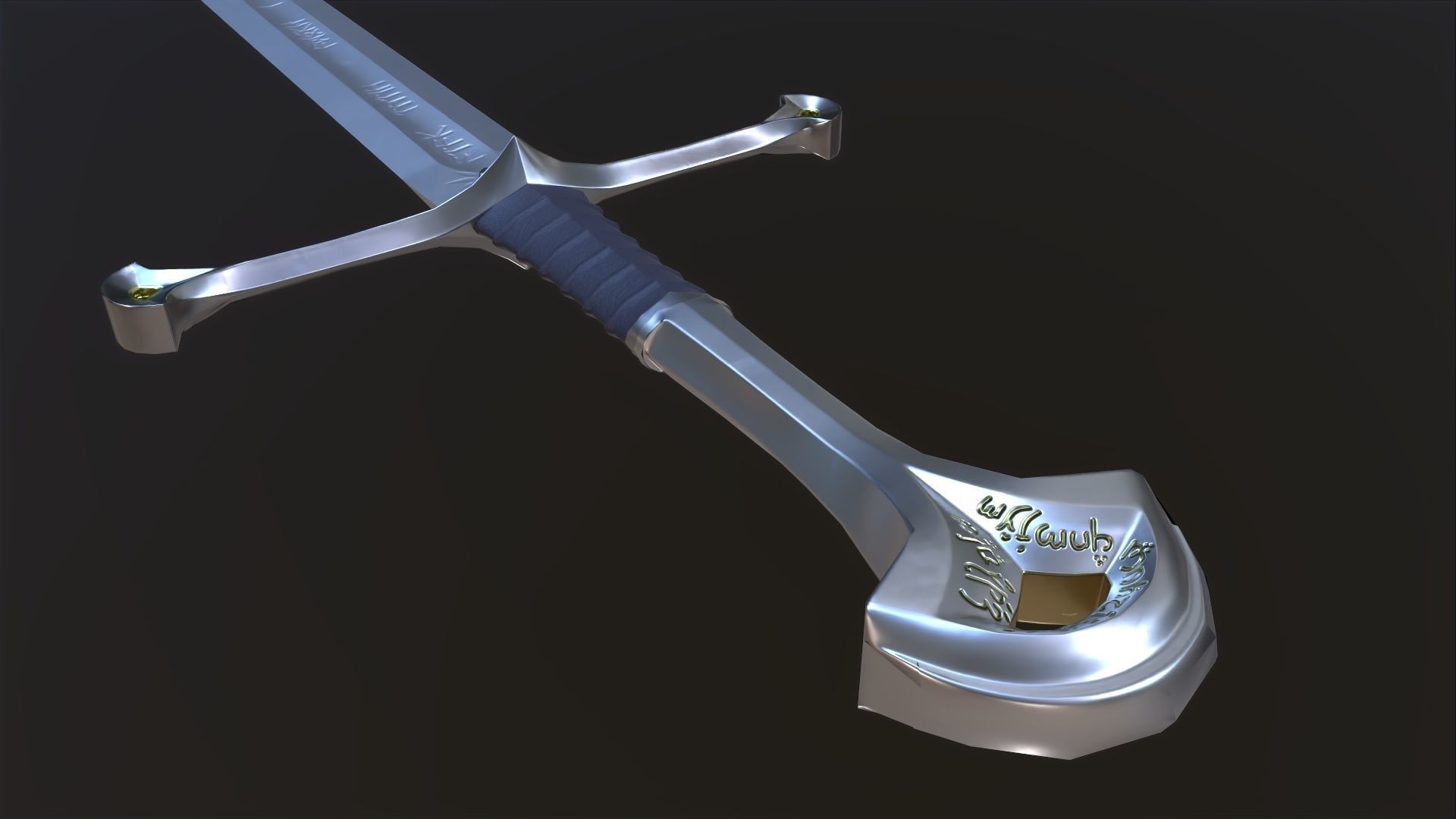Anduril - Flame of the West Low-poly 3D model_13