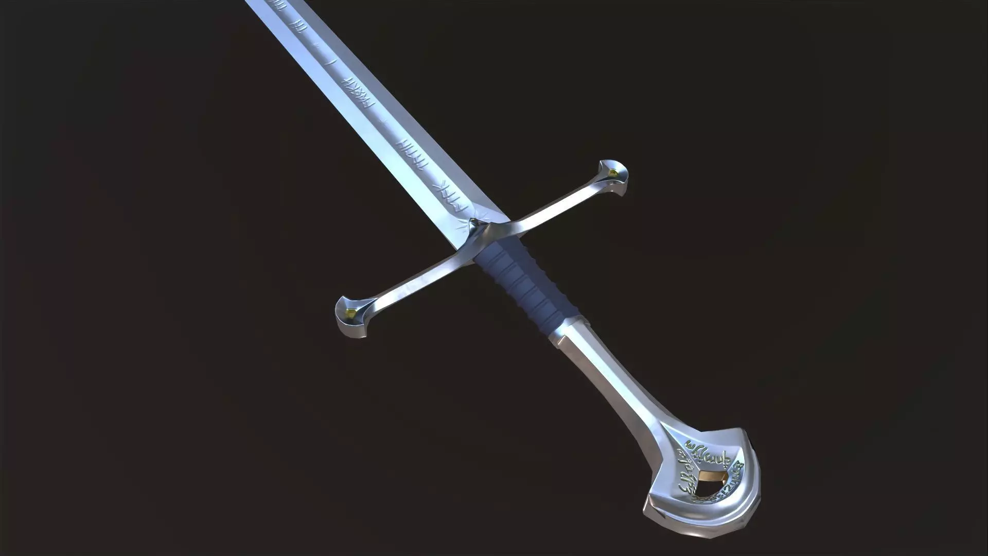 Anduril - Flame of the West Low-poly 3D model_0