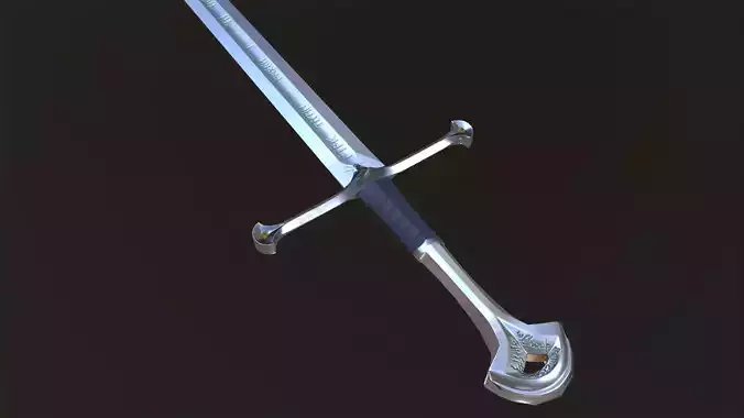 Anduril - Flame of the West Low-poly 3D model Anduril - Flame of the West Low-poly 3D model