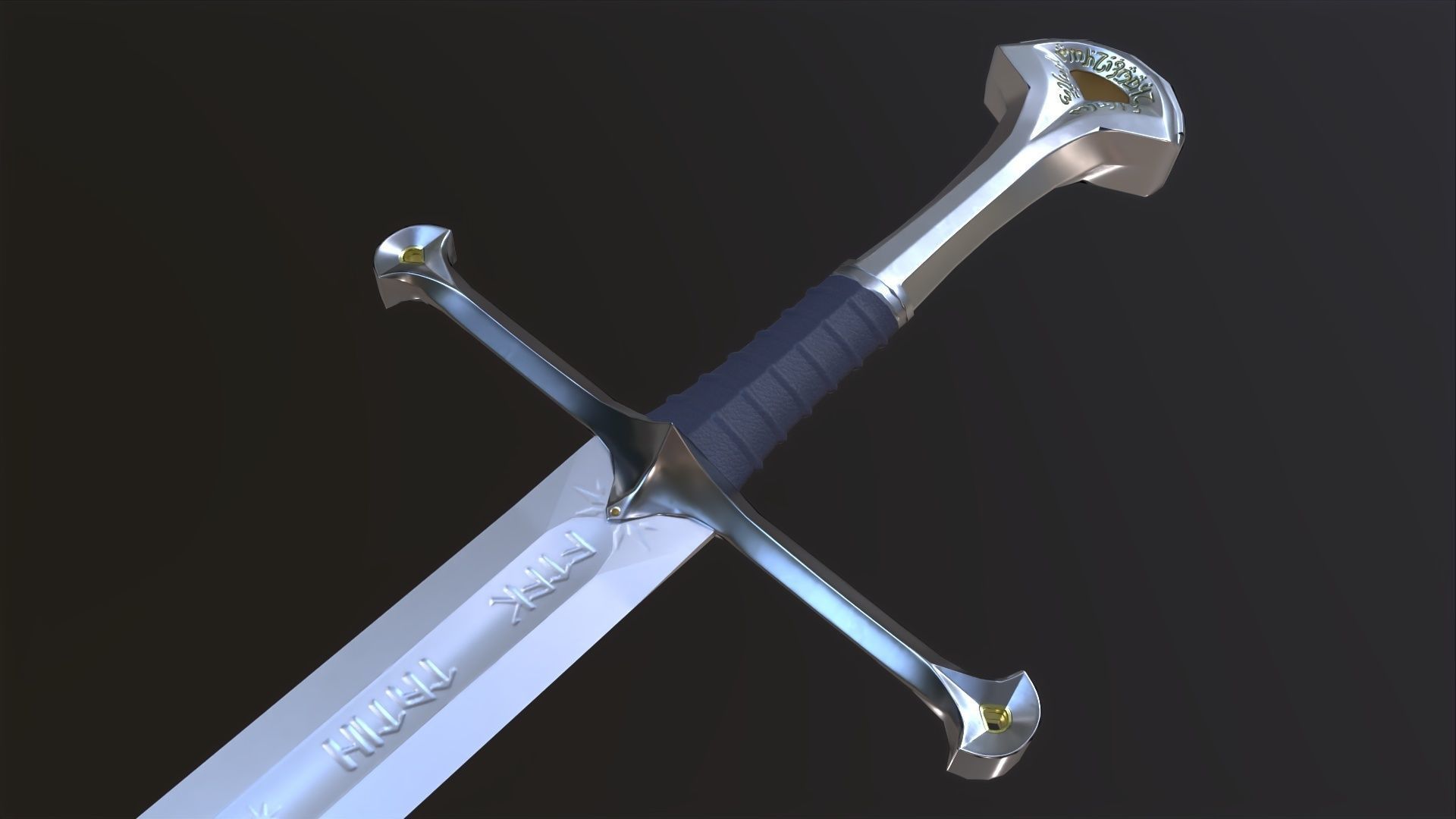 Anduril - Flame of the West Low-poly 3D model_20