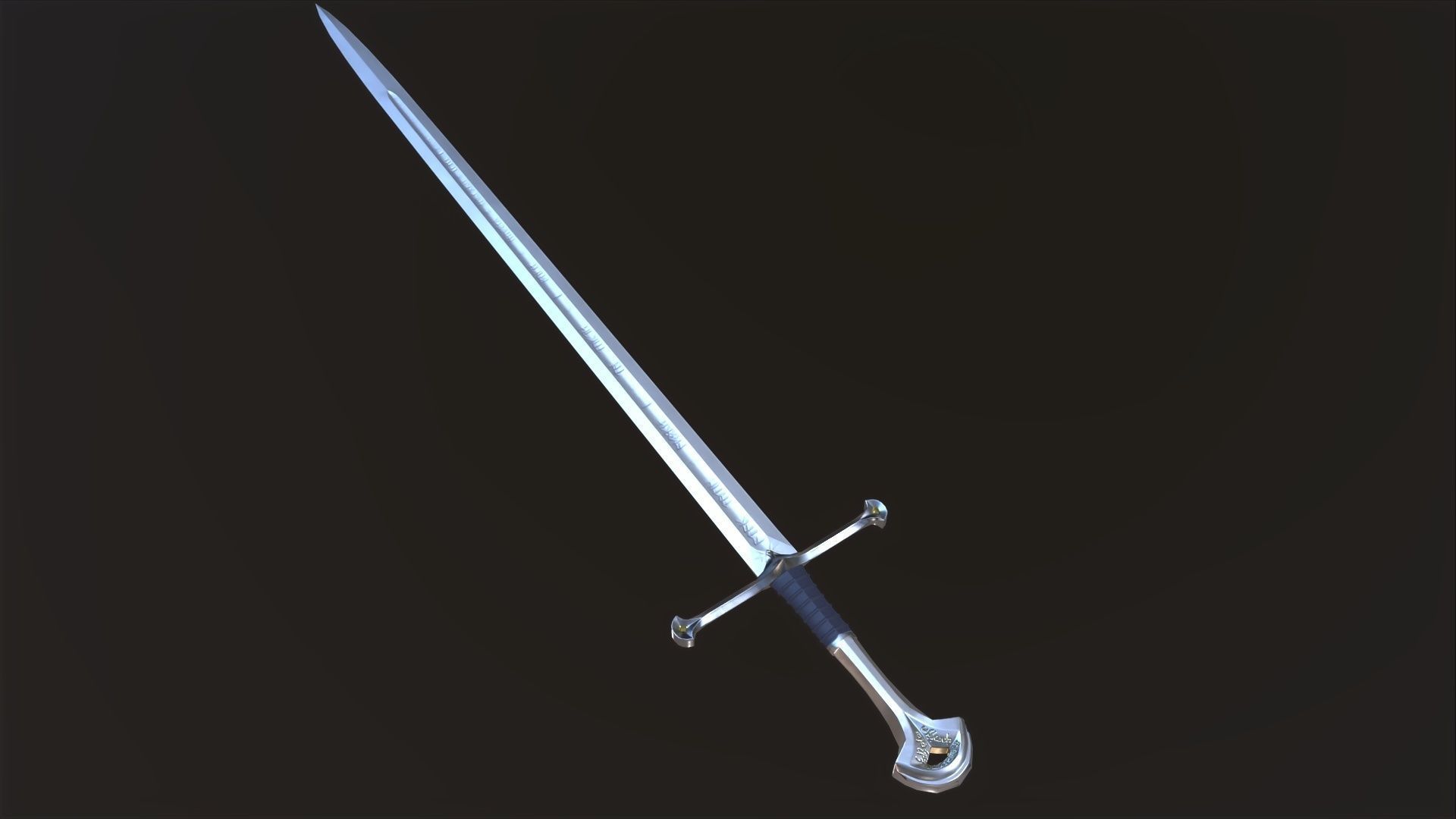 Anduril - Flame of the West Low-poly 3D model_8