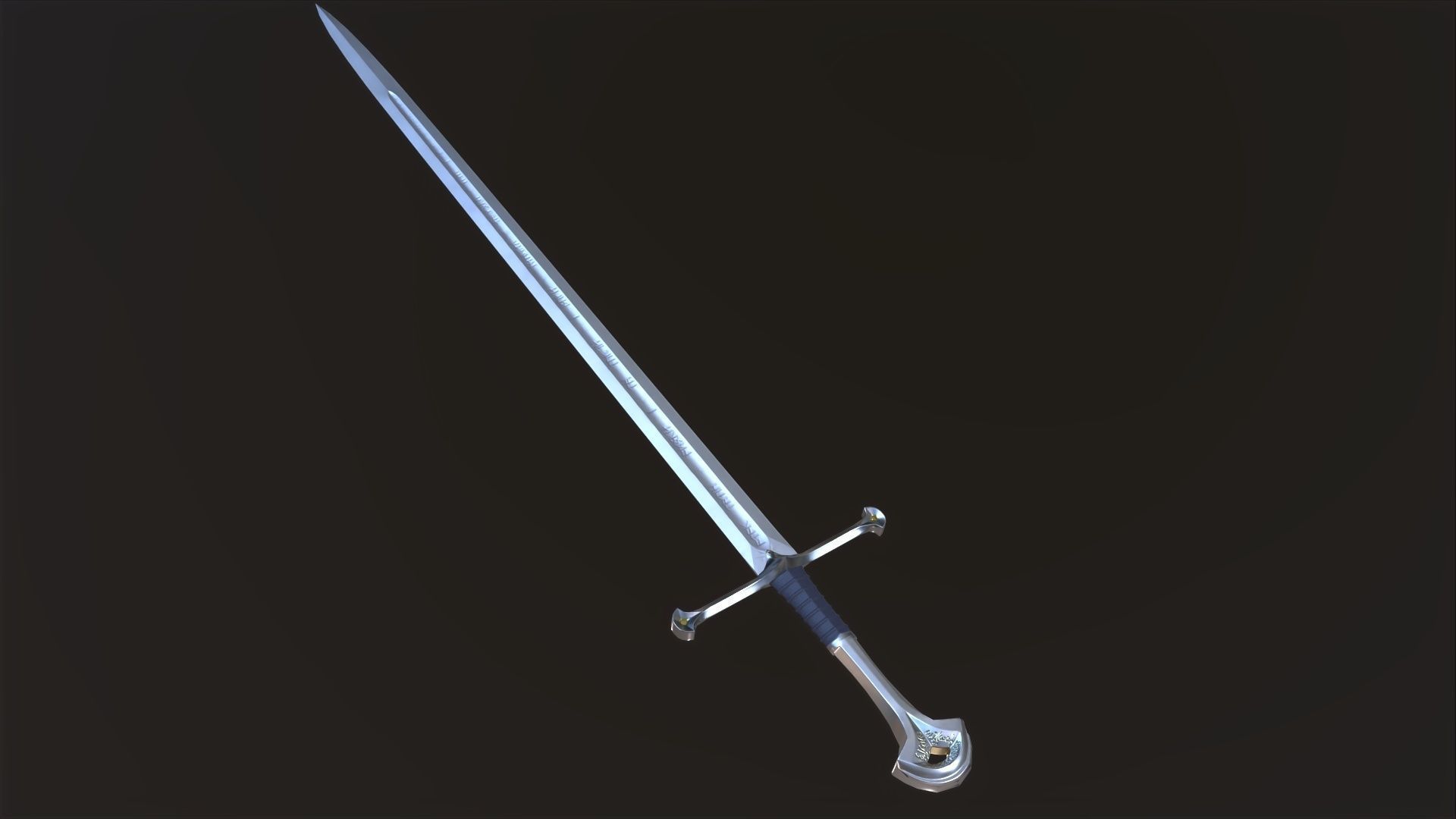 Anduril - Flame of the West Low-poly 3D model_11