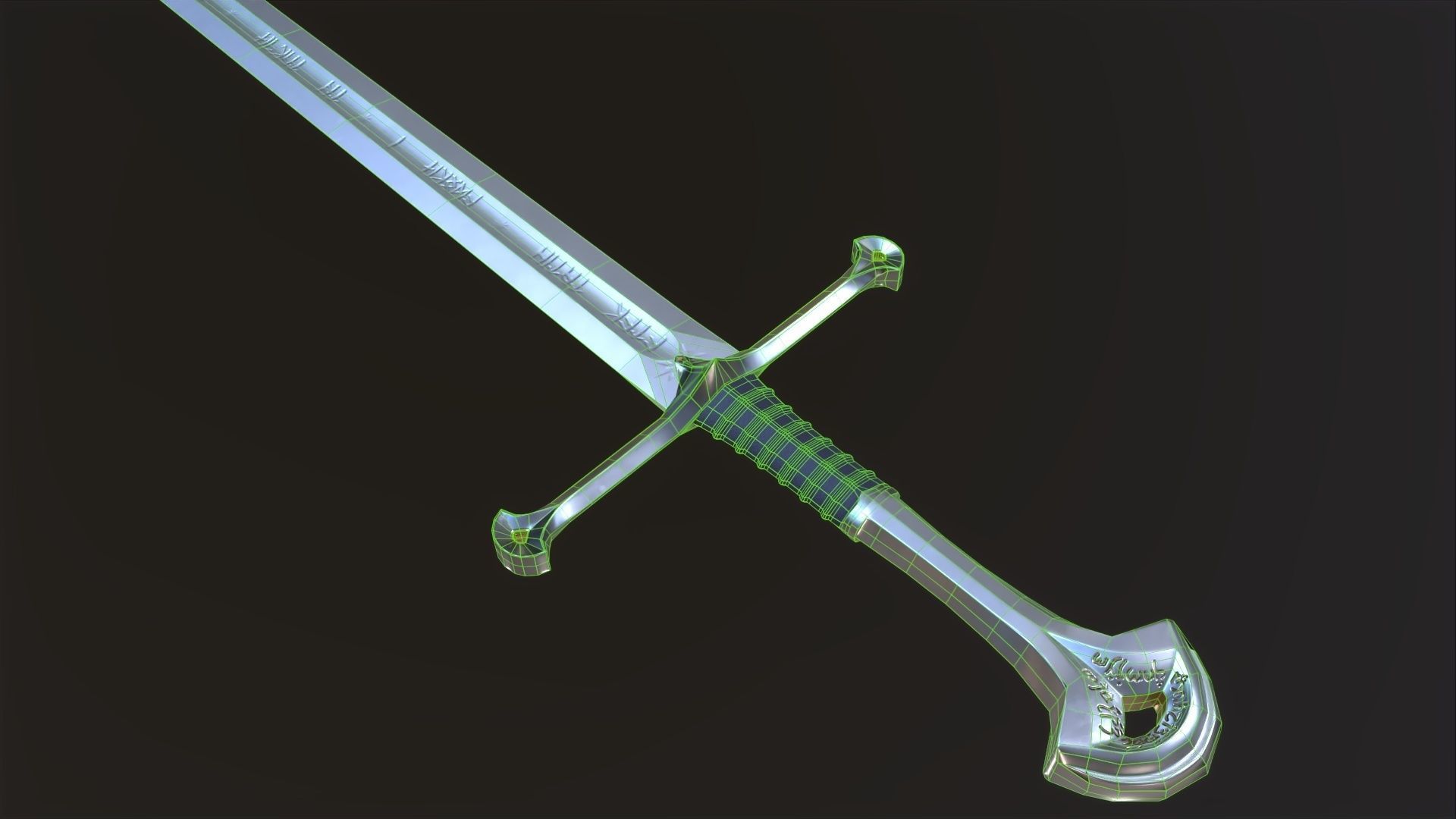 Anduril - Flame of the West Low-poly 3D model_24