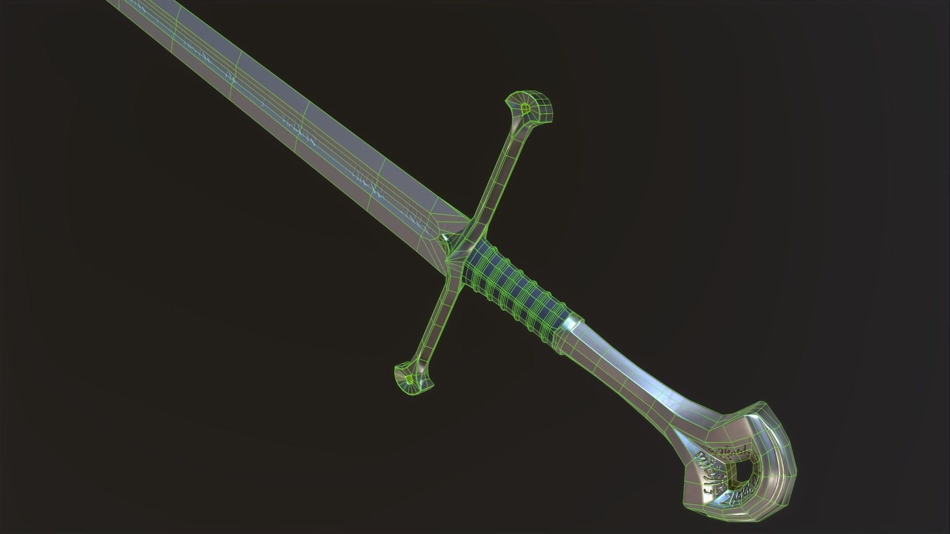 Anduril - Flame of the West Low-poly 3D model_25