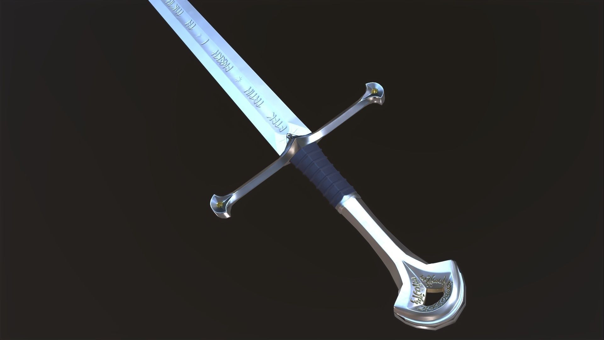 Anduril - Flame of the West Low-poly 3D model_3