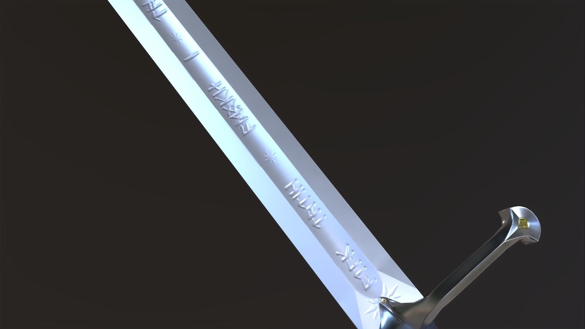 Anduril - Flame of the West Low-poly 3D model_17