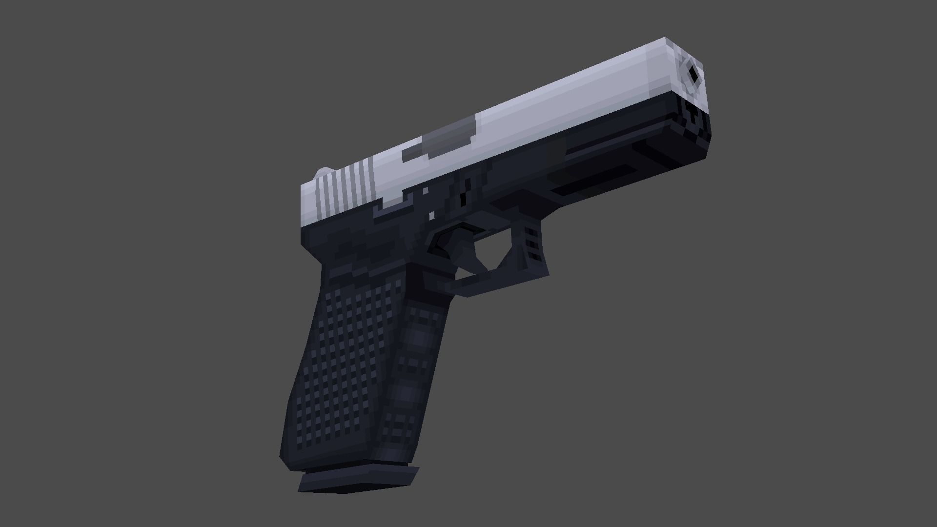 Low Poly Pistol gun Low-poly 3D model_1