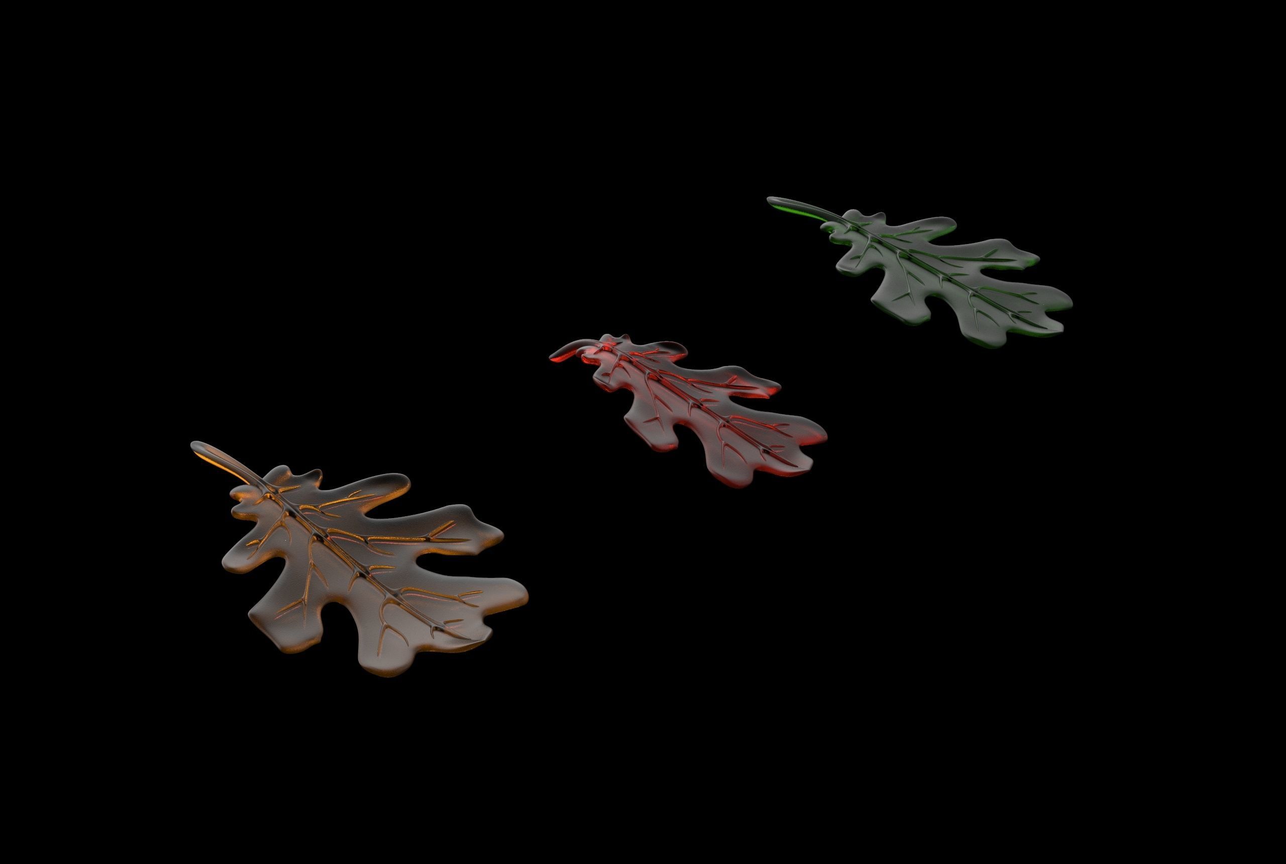 oak leaf 3D model_22