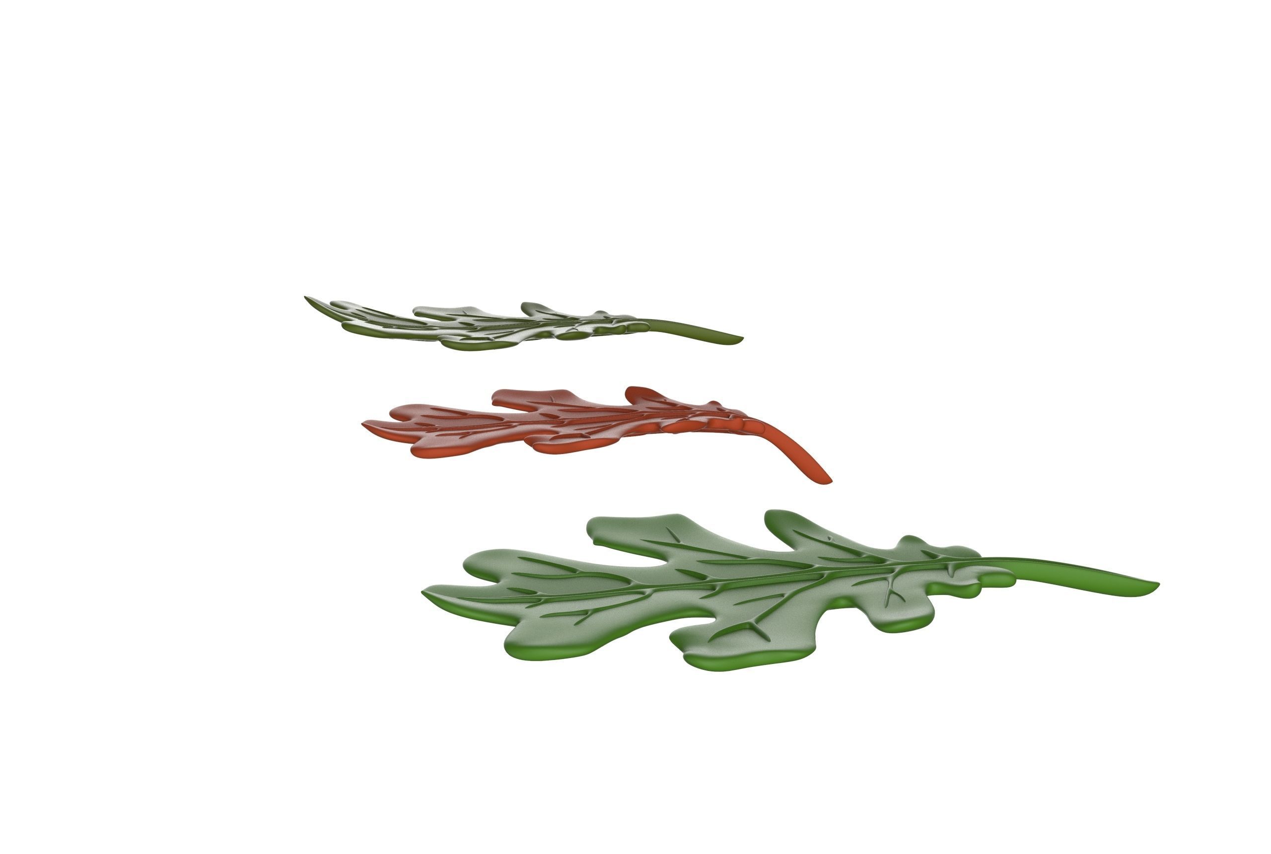 oak leaf 3D model_6