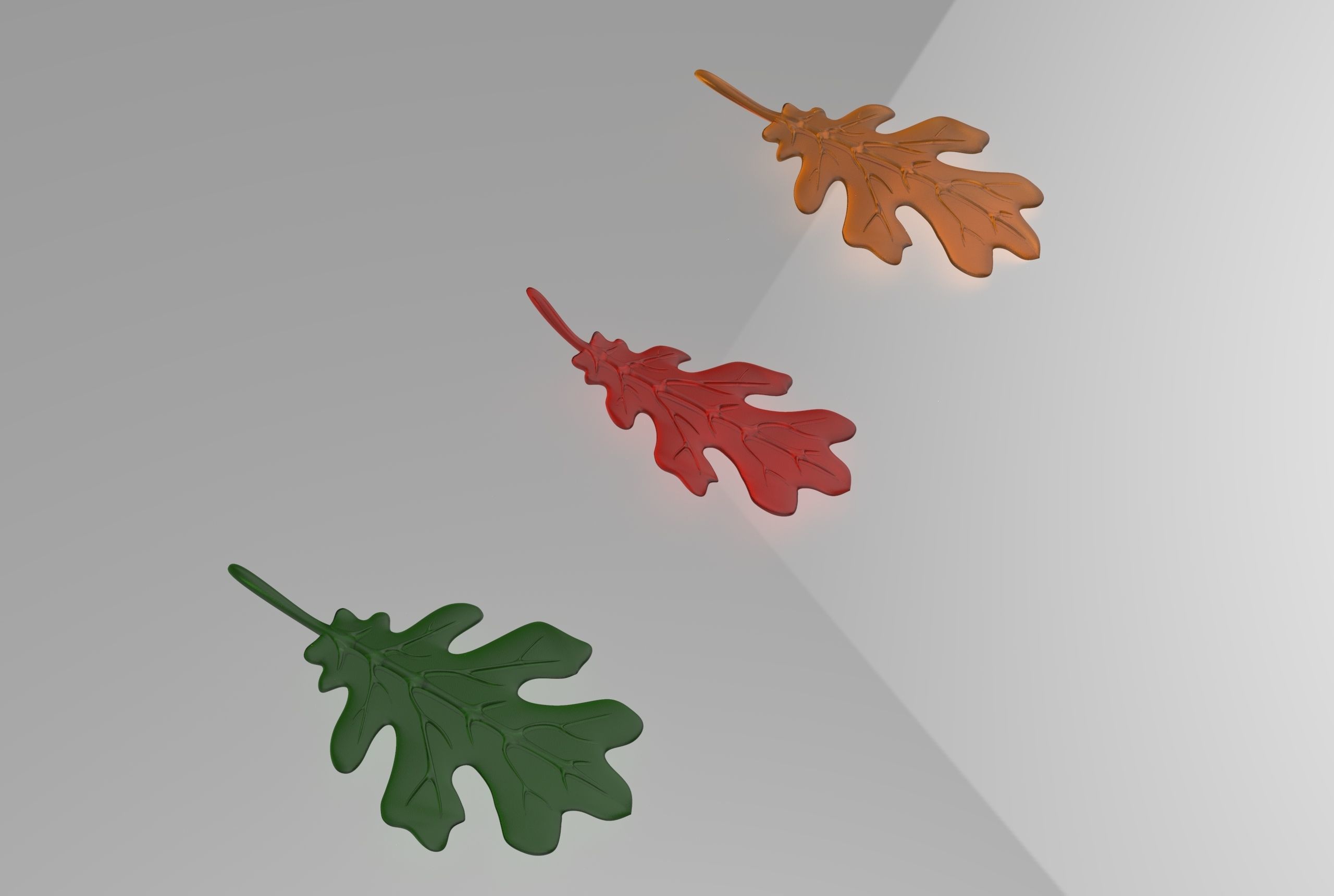oak leaf 3D model_20