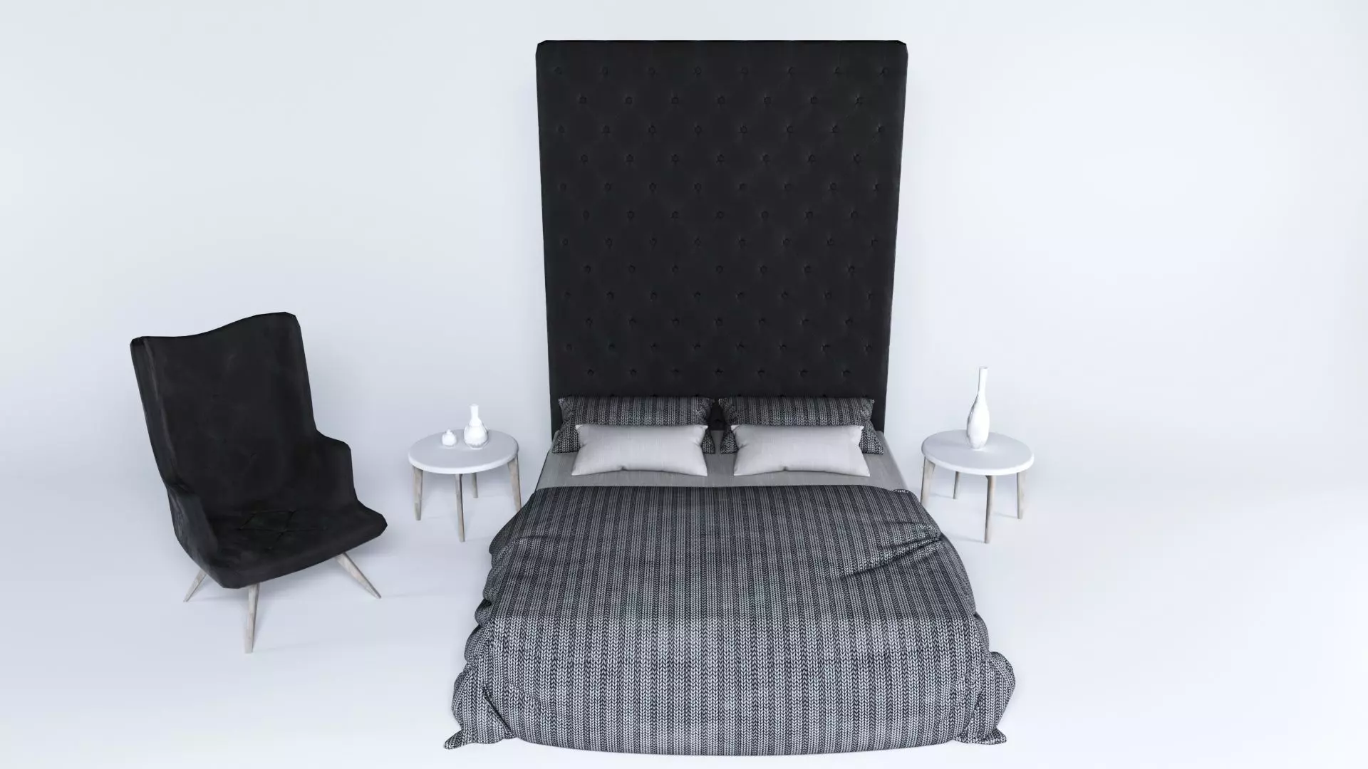 Modern Bed 01 3D model_0