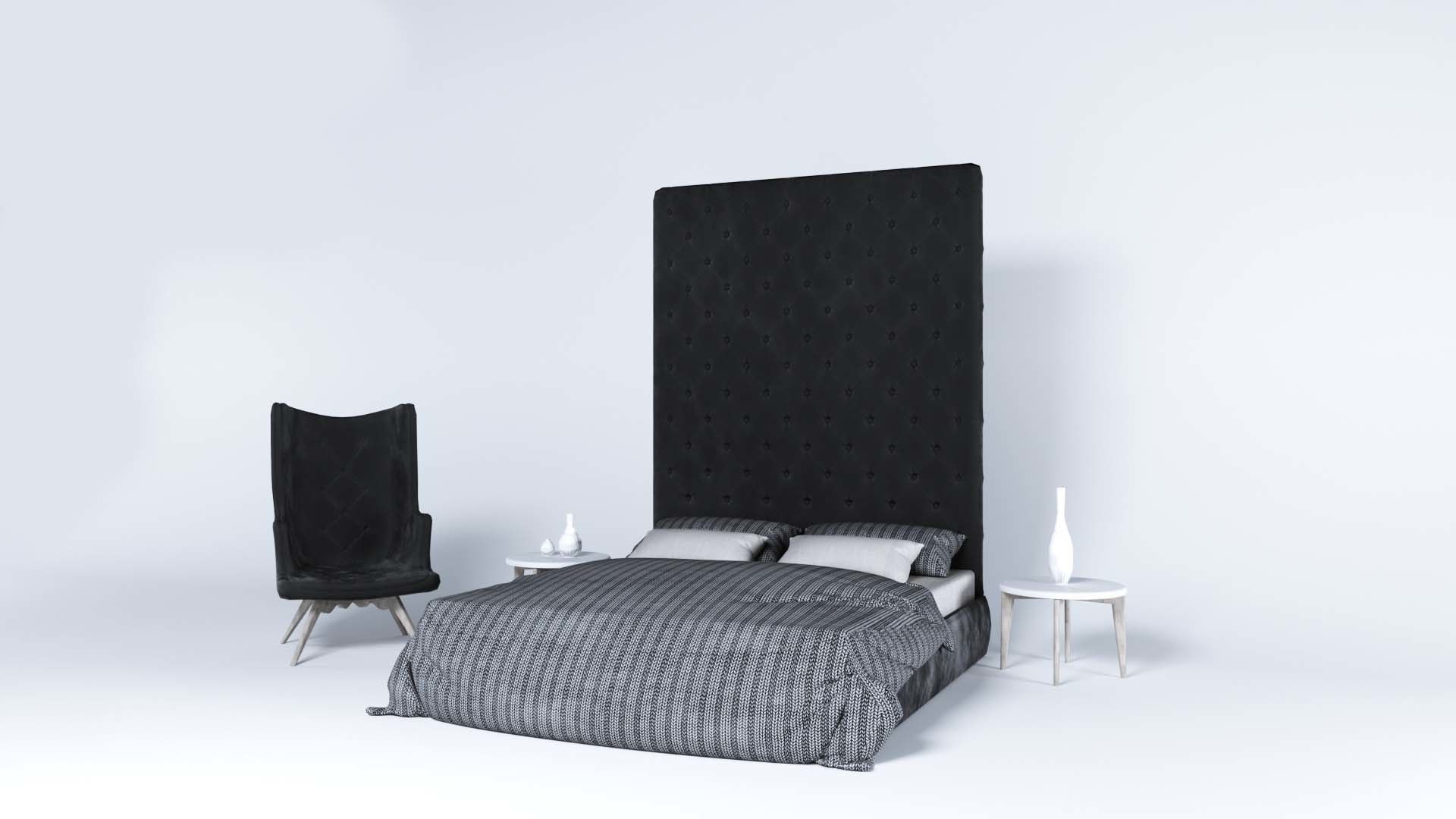 Modern Bed 01 3D model_3