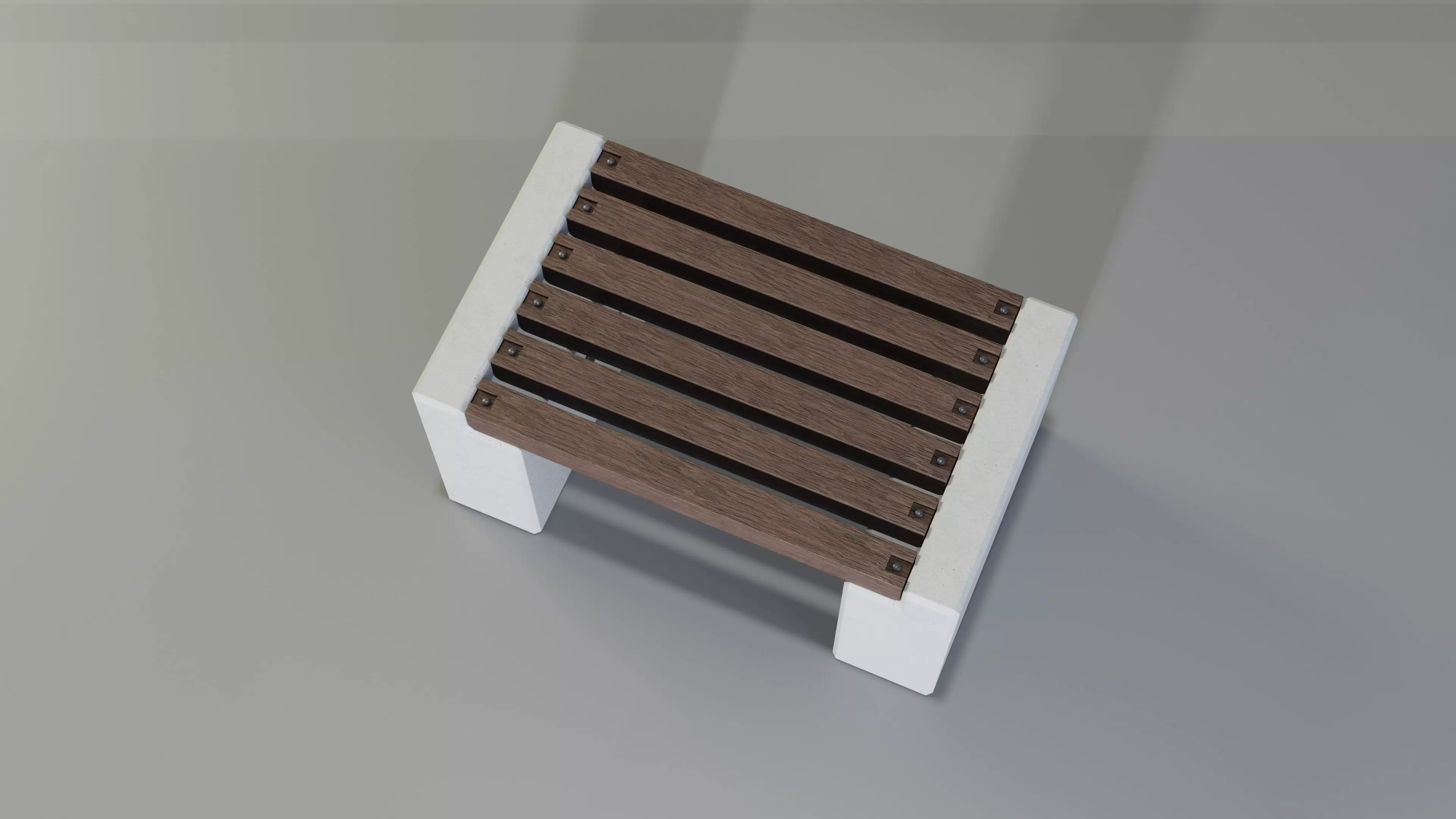 Concrete Bench - Type 3A mid 3D model_0