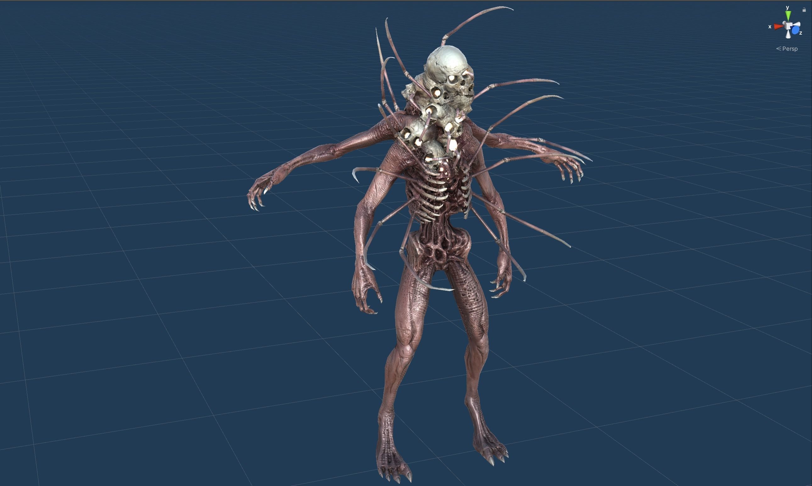 NecroMutant2 humanoid creature Low-poly 3D model_24