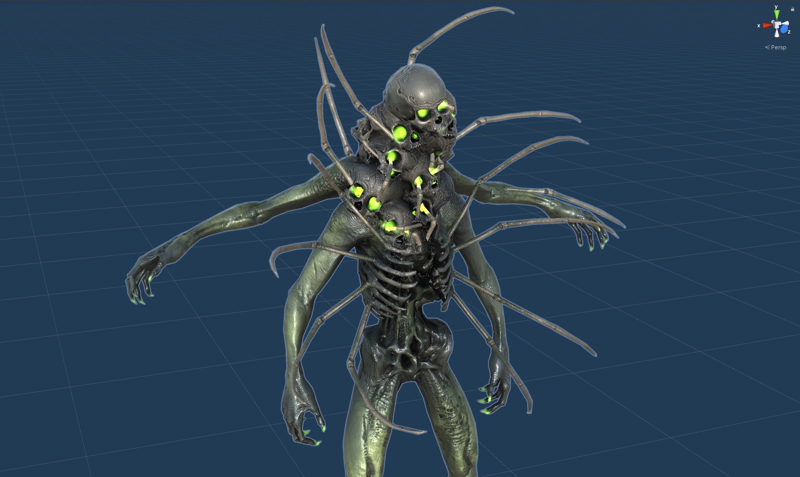 NecroMutant2 humanoid creature Low-poly 3D model_28
