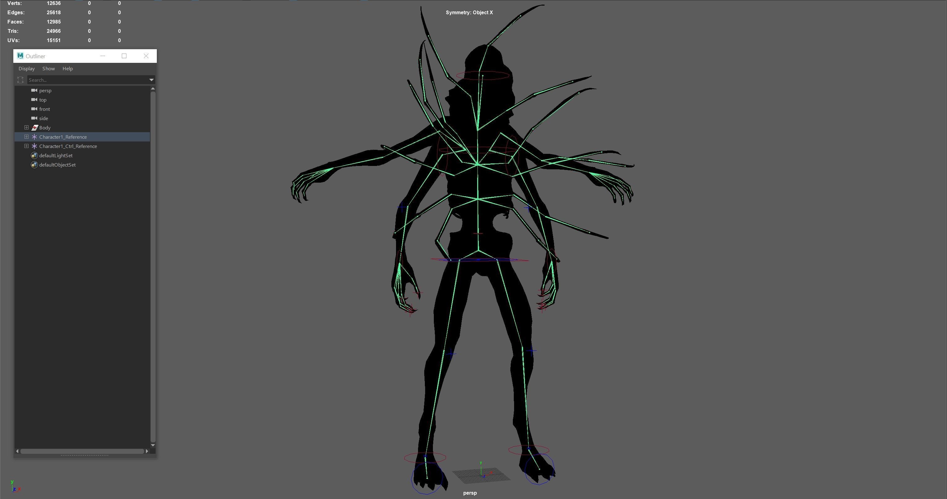 NecroMutant2 humanoid creature Low-poly 3D model_22