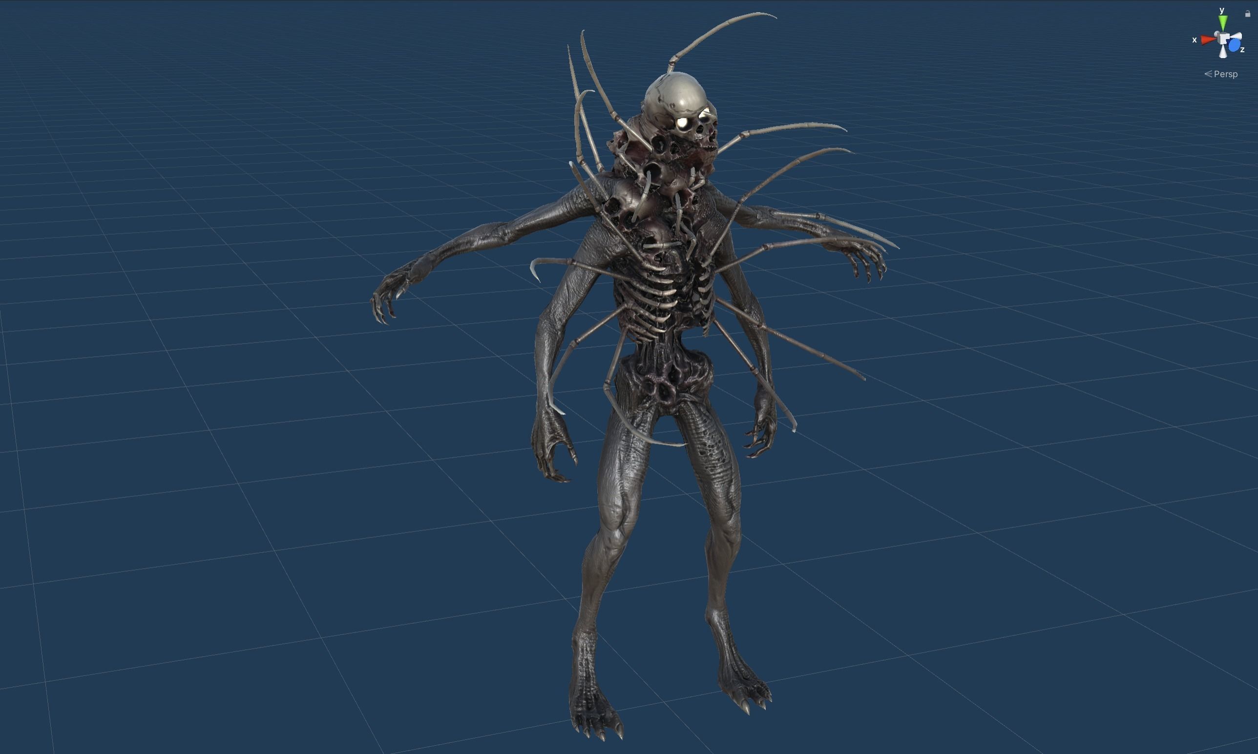 NecroMutant2 humanoid creature Low-poly 3D model_38