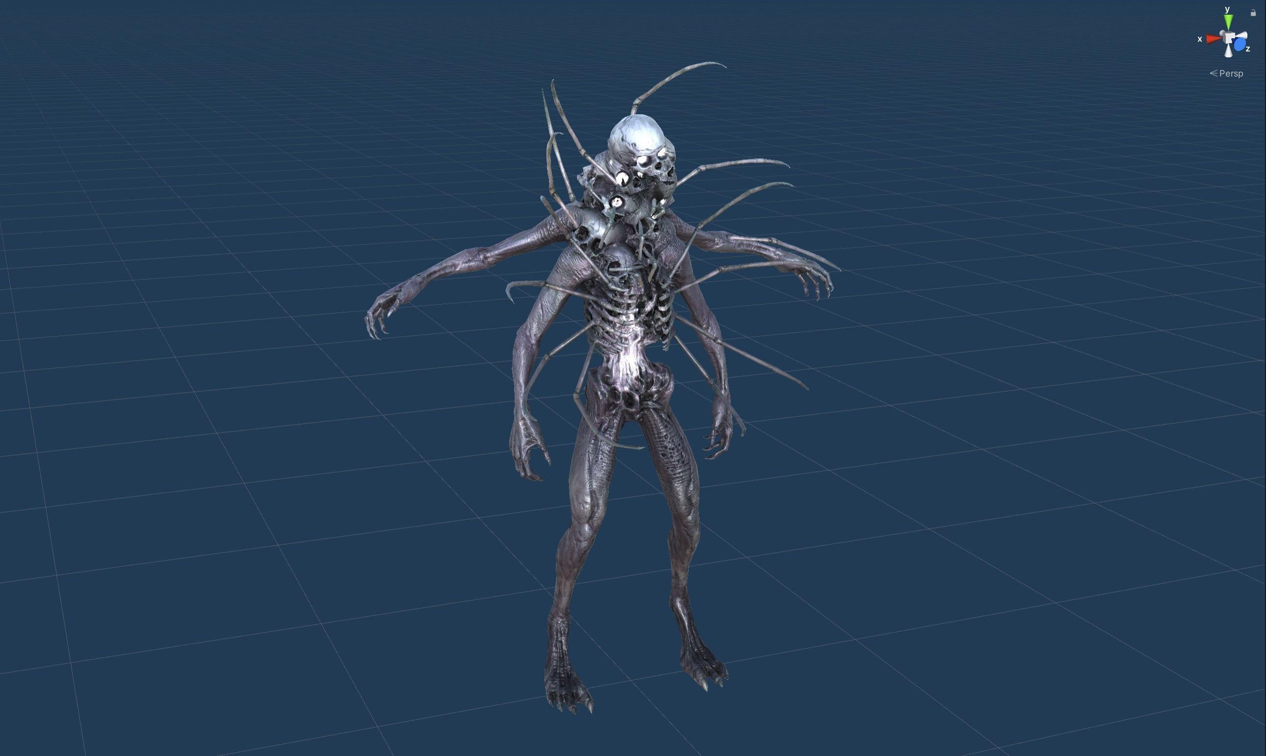 NecroMutant2 humanoid creature Low-poly 3D model_27