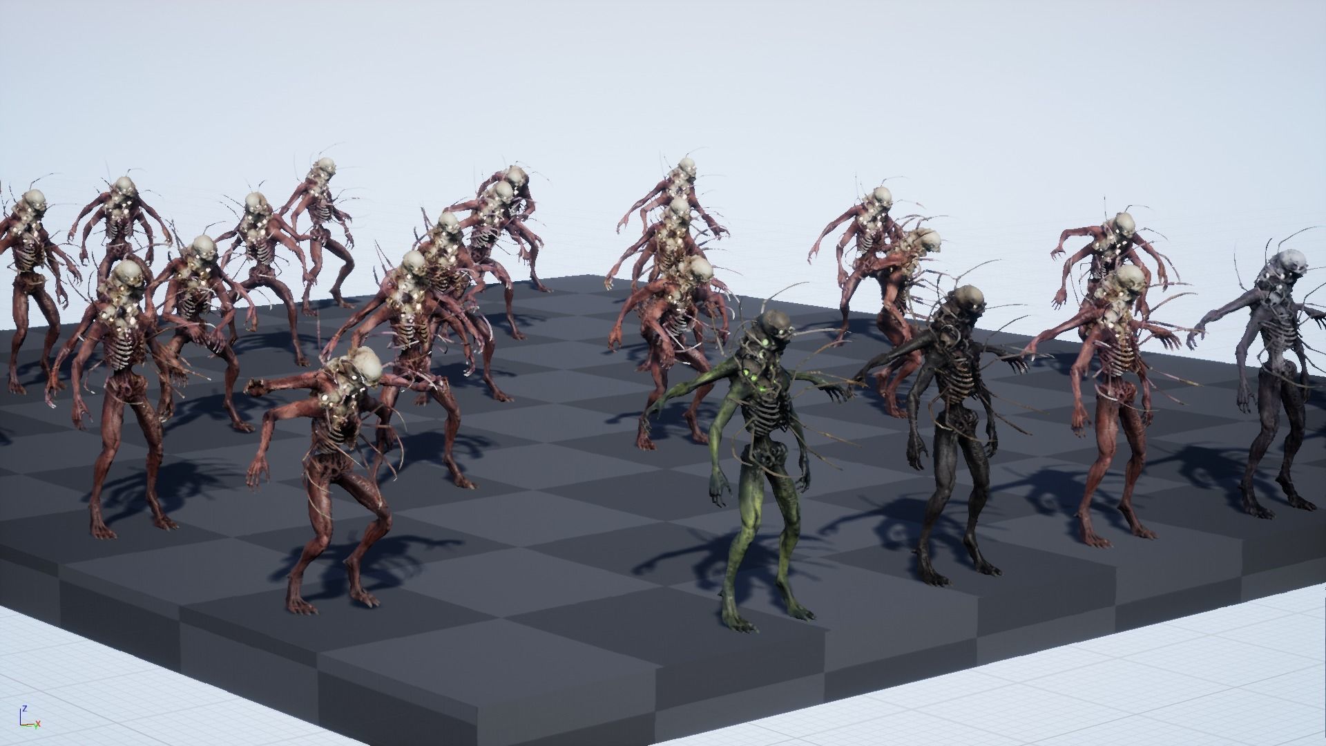 NecroMutant2 humanoid creature Low-poly 3D model_36