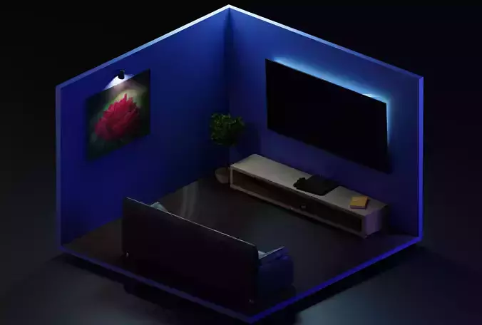 Gamer room project blender