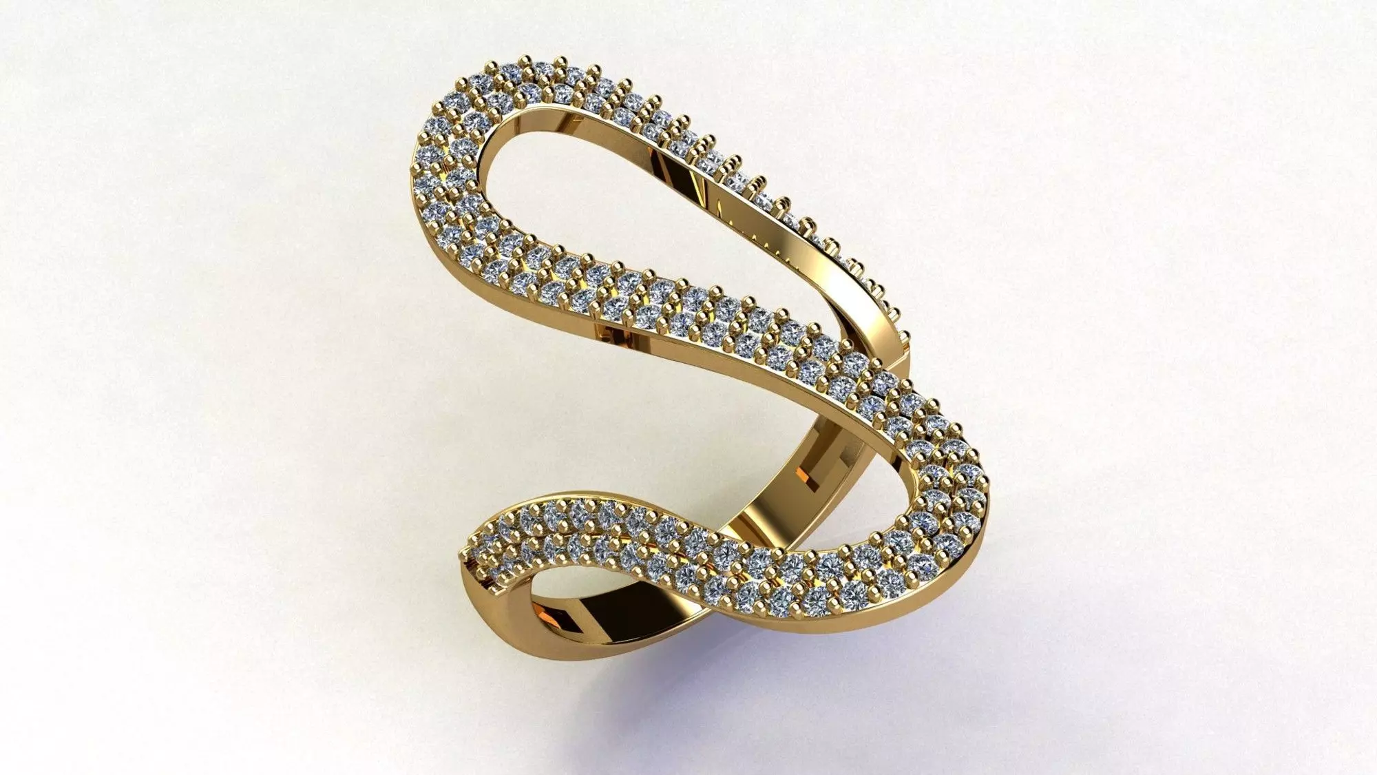 Curled ring stl file 3D print model