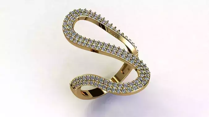 Curled ring  stl file