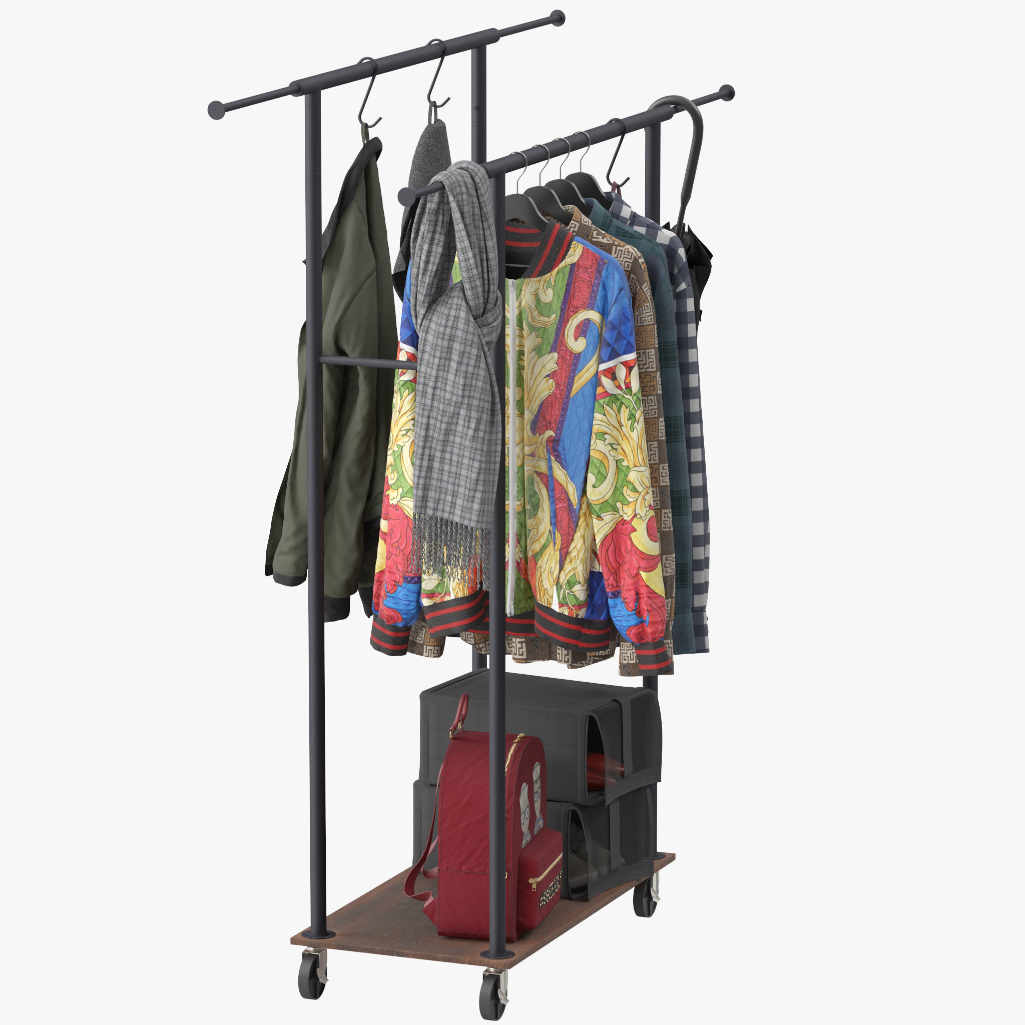 Rolanstar Clothing Garment Rack 3D model_6