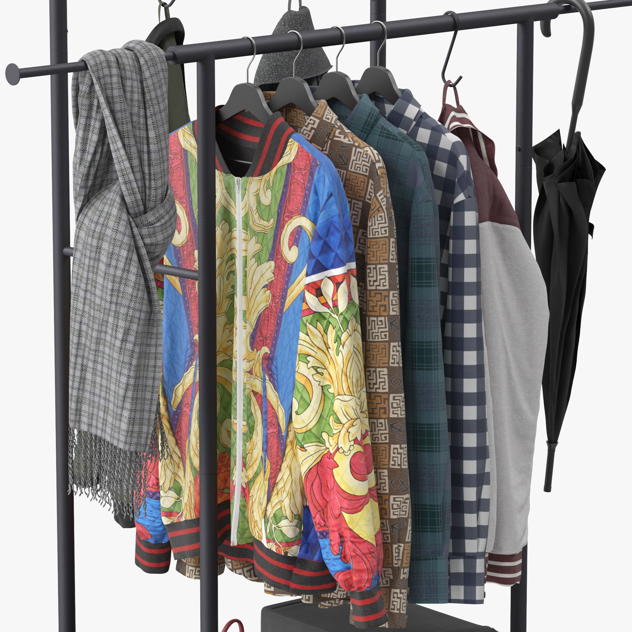 Rolanstar Clothing Garment Rack 3D model_3