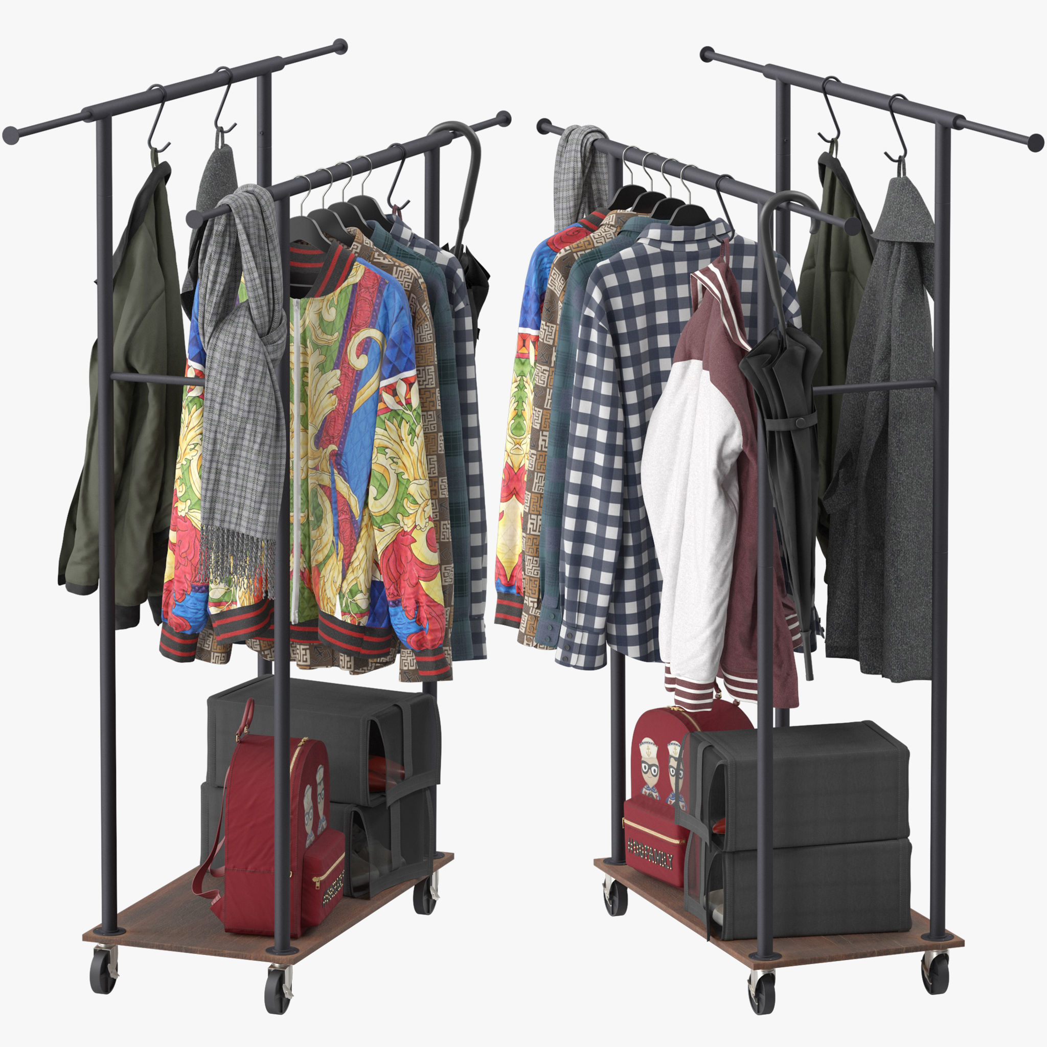 Rolanstar Clothing Garment Rack 3D model_1