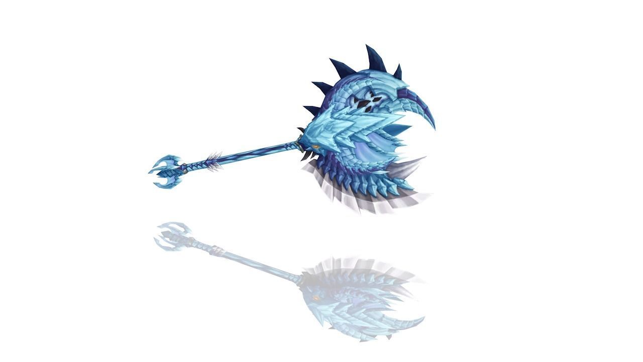 Dragon Scales Axe Low-poly 3D model_2