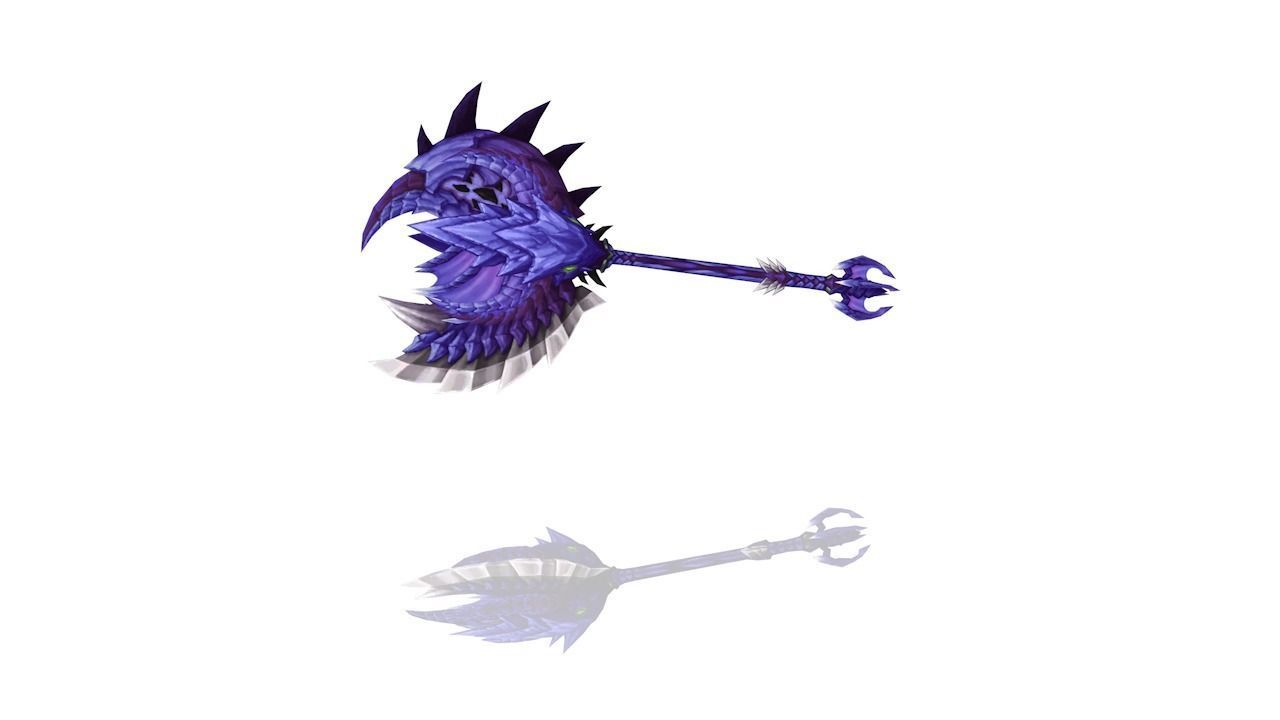 Dragon Scales Axe Low-poly 3D model_4