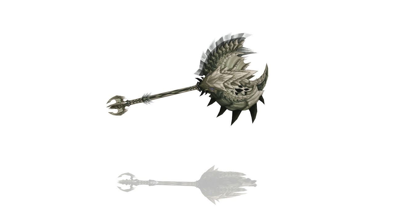 Dragon Scales Axe Low-poly 3D model_5