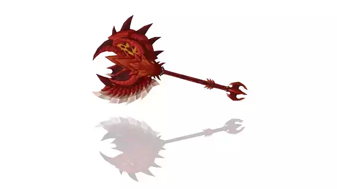 Dragon Scales Axe Low-poly 3D model Dragon Scales Axe Low-poly 3D model