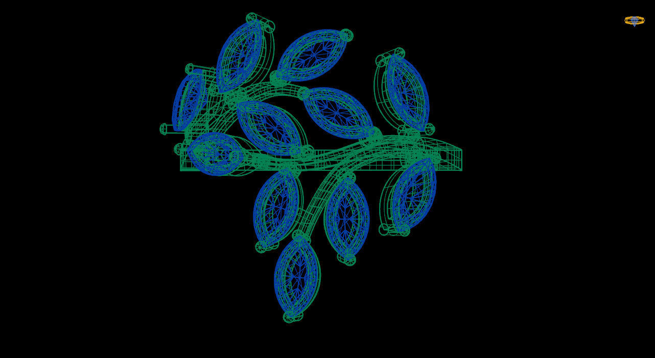 Marquise ring  stl file 3D print model_10