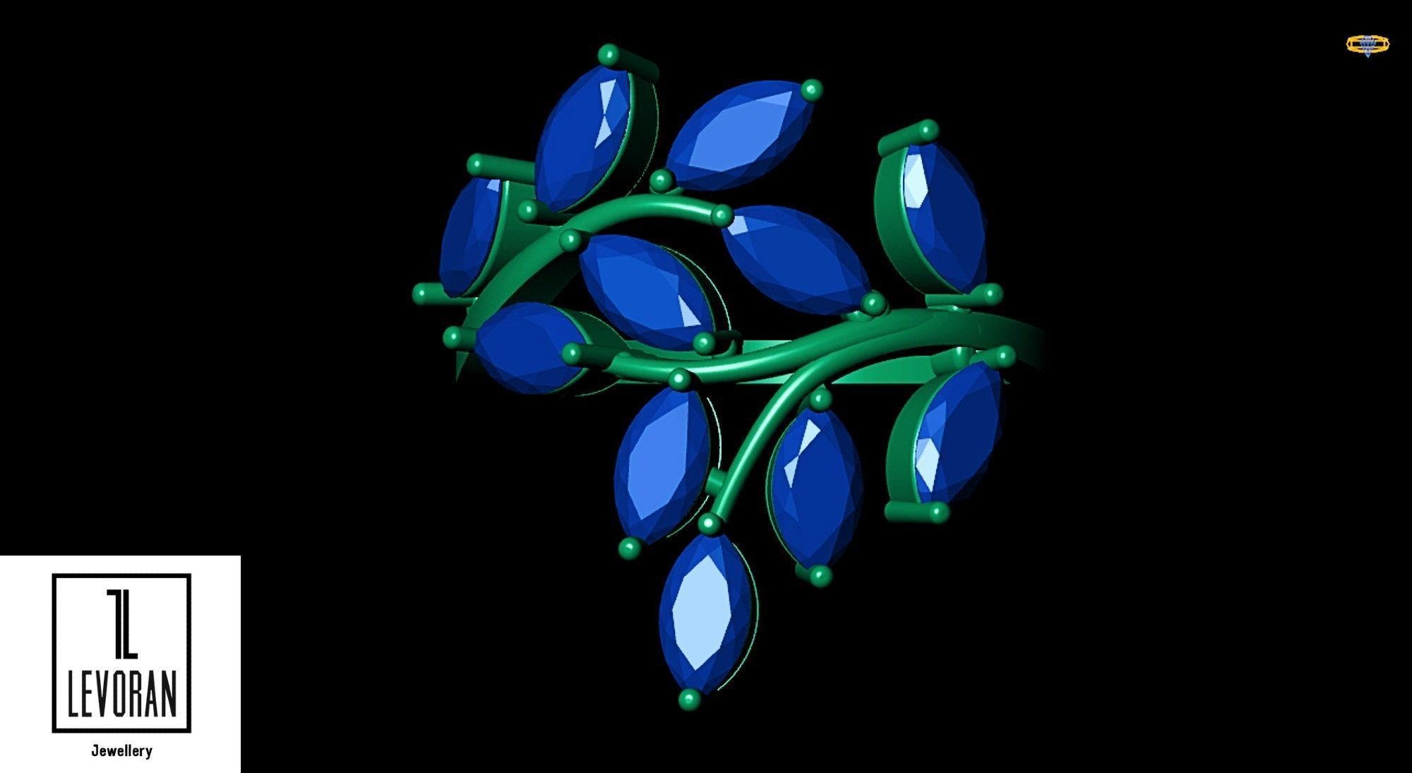 Marquise ring  stl file 3D print model_7