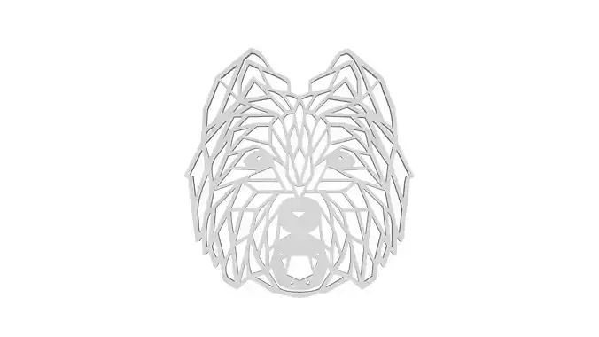 Boomer Dog cutout chain necklace