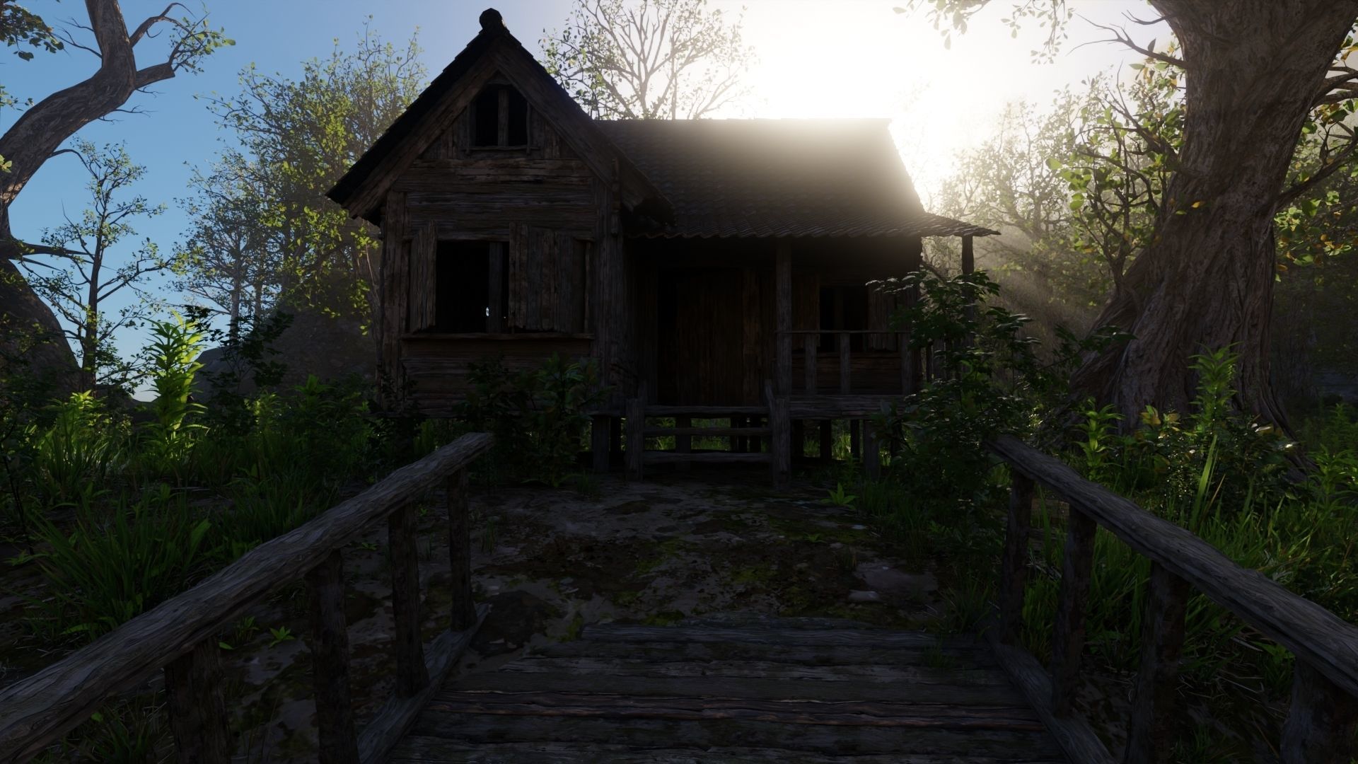 Jungle Dock Scene 3D model_5