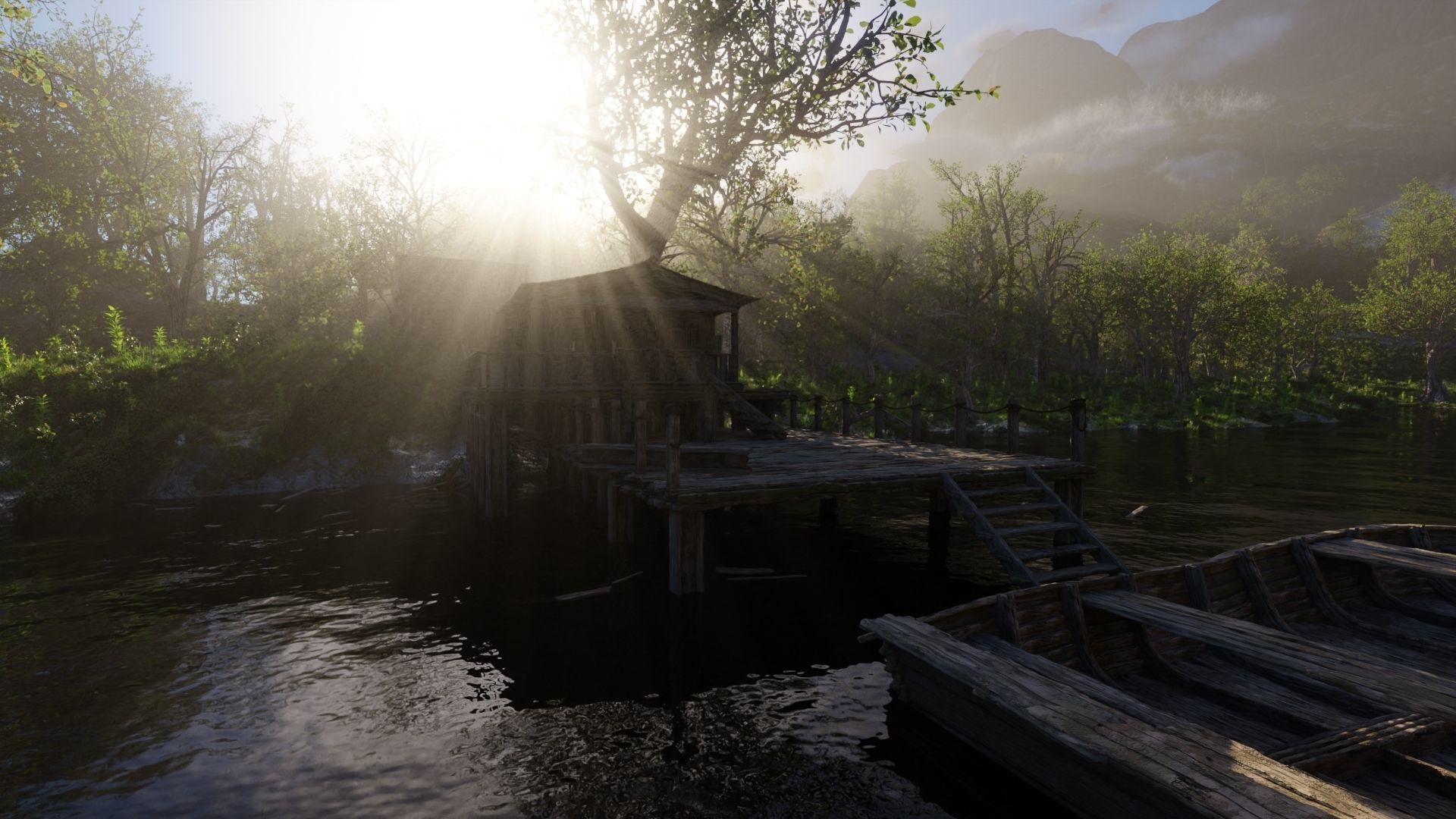 Jungle Dock Scene 3D model_2